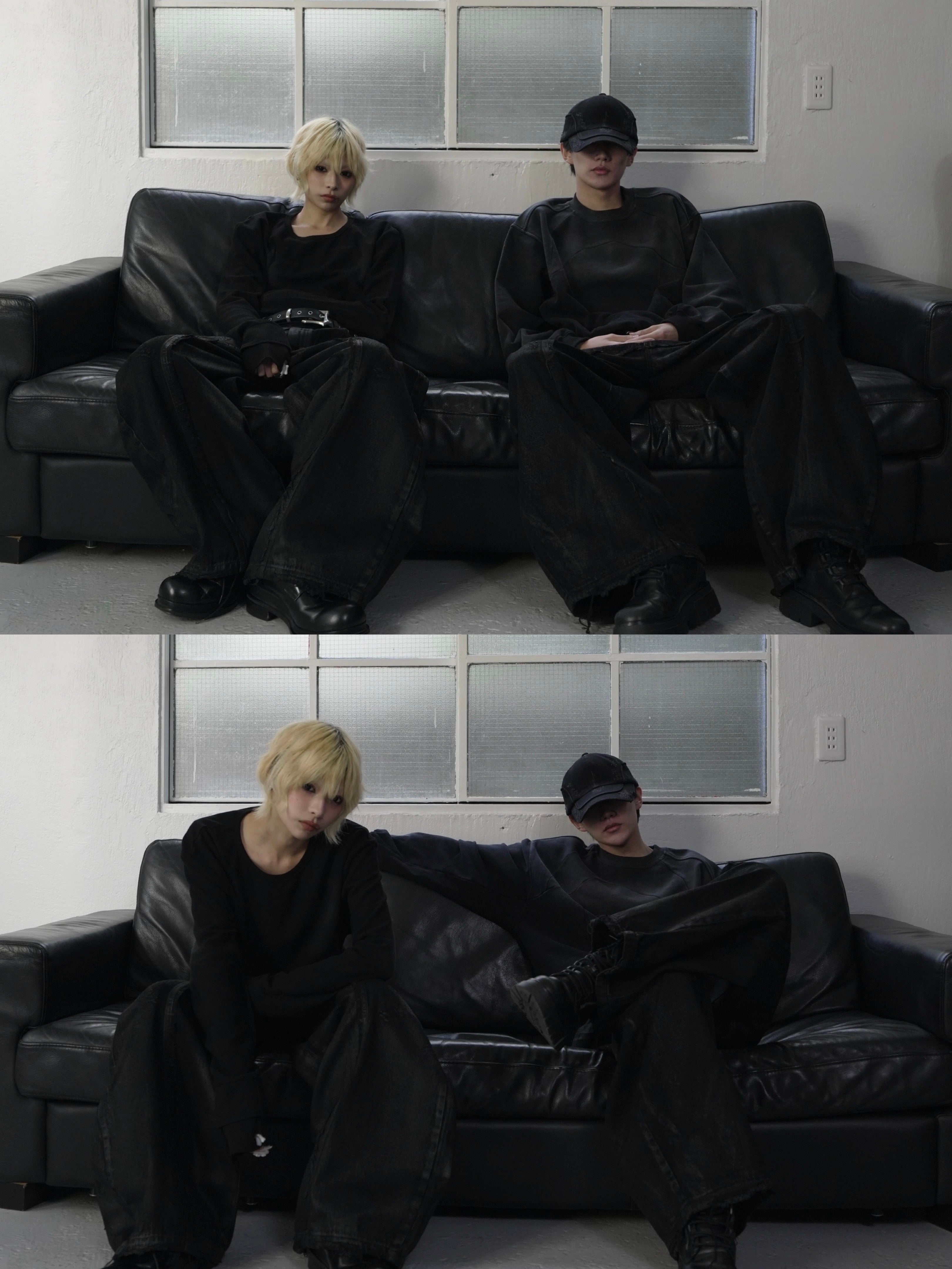 【CHIKASHITSU PLUS HIGH】Rust waffle thermal long tee