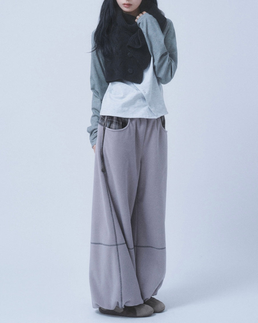【TUOMIO】BUTTON WOOL KNIT MUFFLER