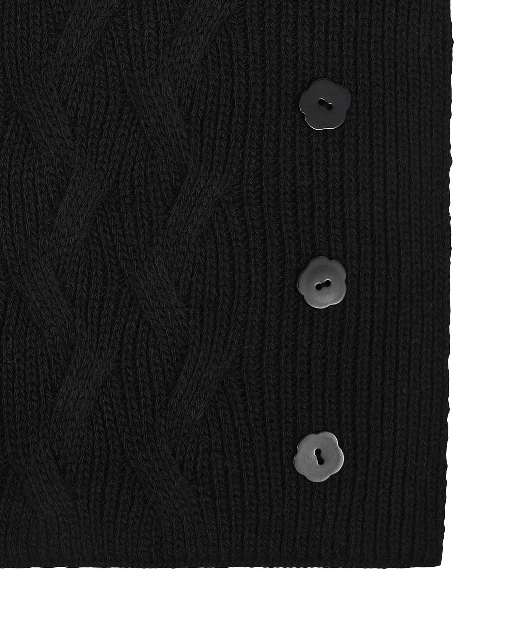 【TUOMIO】BUTTON WOOL KNIT MUFFLER