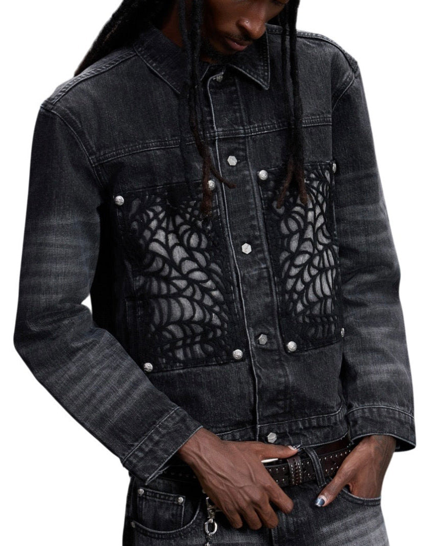 【The Boy Has No Patience】COBWEB DENIM JACKET