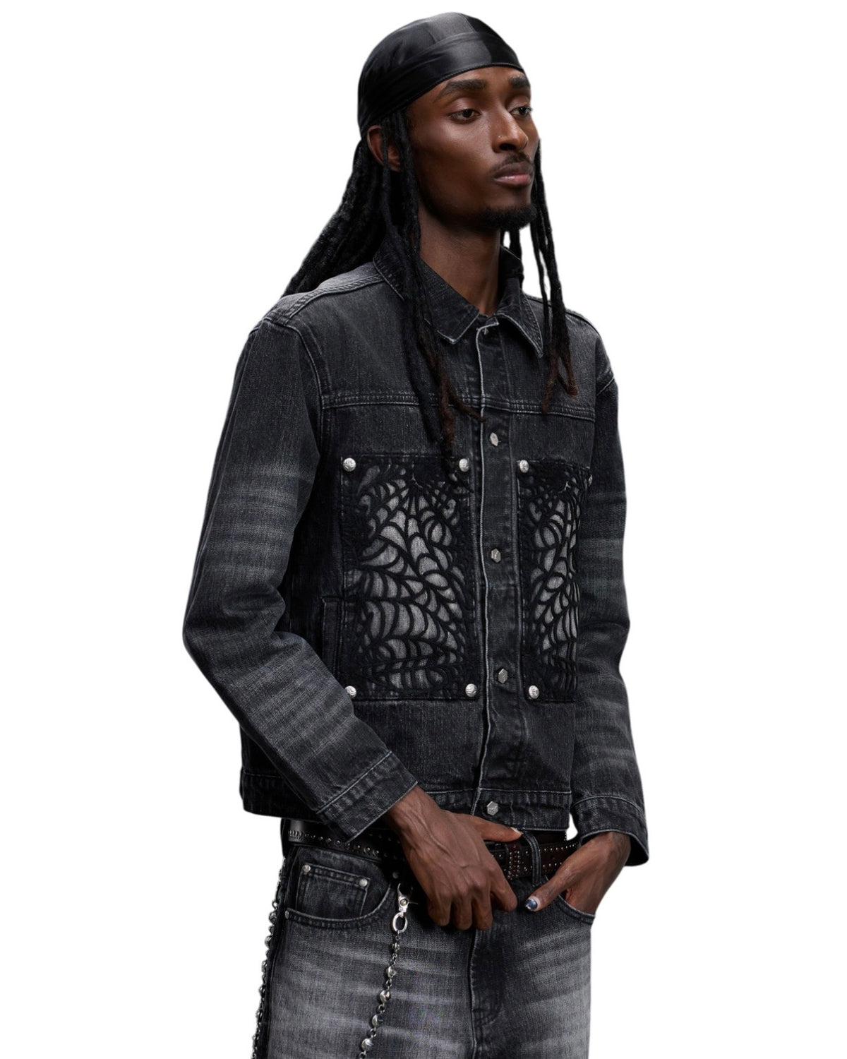 【The Boy Has No Patience】COBWEB DENIM JACKET