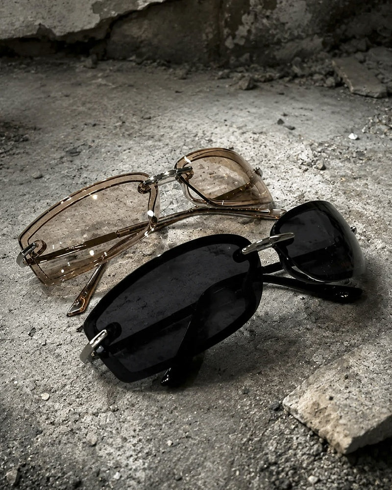 国際配送【Never mind the XU】slim shade sunglasses (2color)