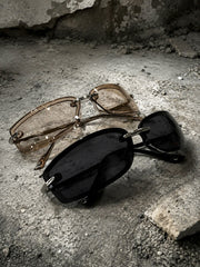国際配送【Never mind the XU】slim shade sunglasses (2color)
