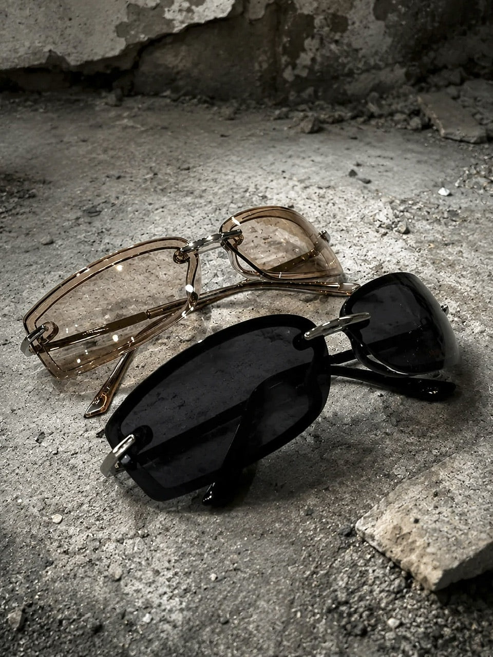 国際配送【Never mind the XU】slim shade sunglasses (2color)