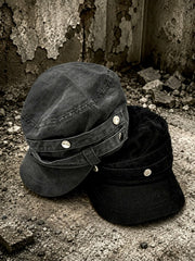 国際配送【Never mind the XU】double belt strap cap (2color)