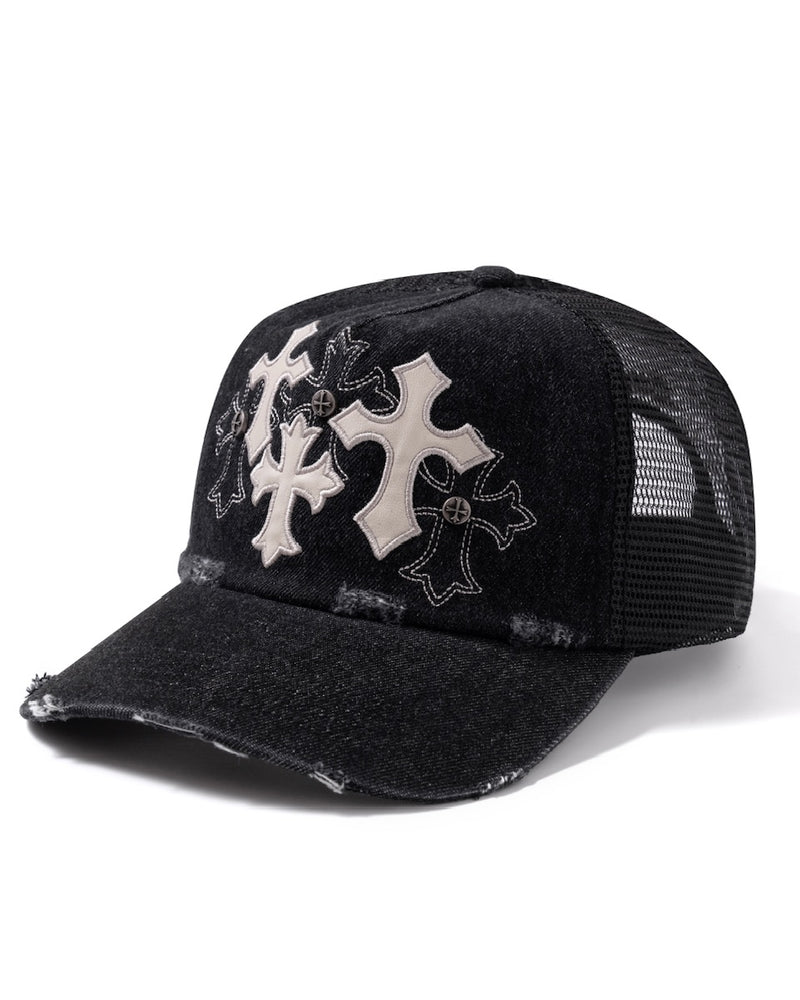 【SUPPLIER】Multiple Cross Denim Cap