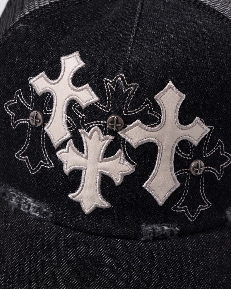 【SUPPLIER】Multiple Cross Denim Cap