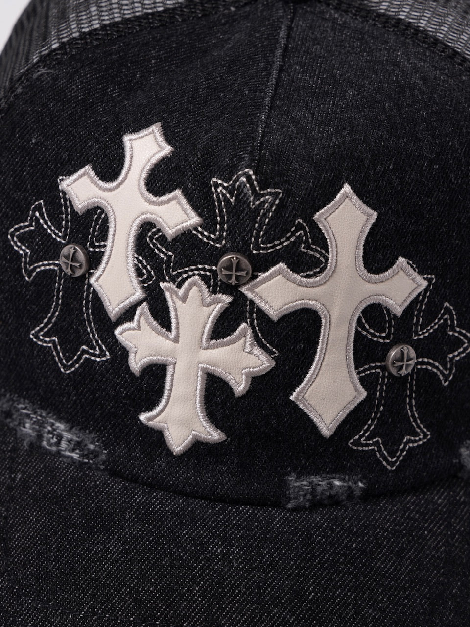 【SUPPLIER】Multiple Cross Denim Cap