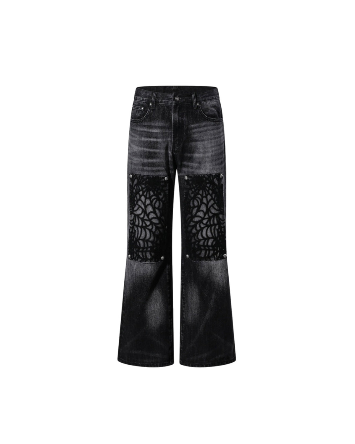 【The Boy Has No Patience】COBWEB STRAIGHT-LEG JEANS
