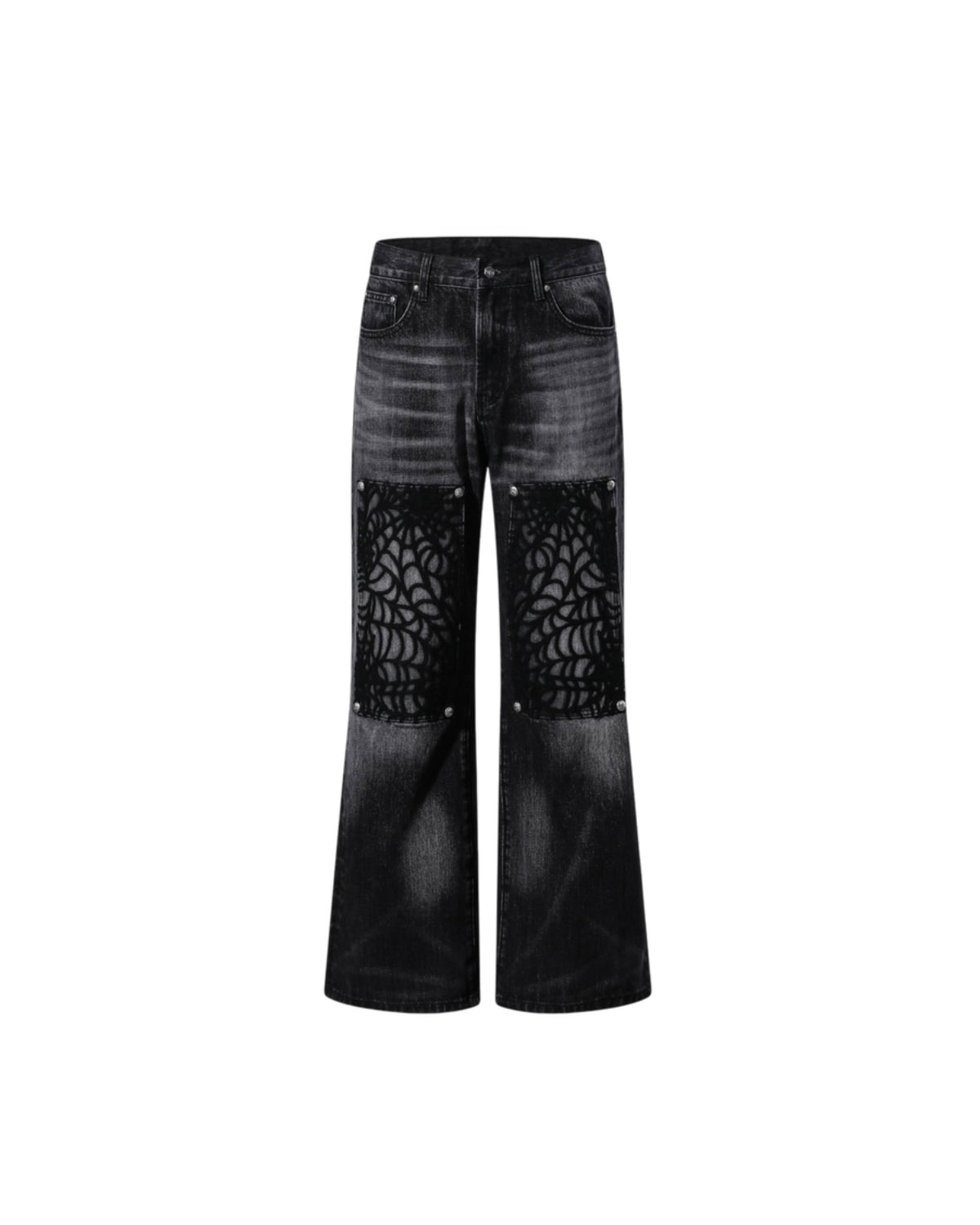 【The Boy Has No Patience】COBWEB STRAIGHT-LEG JEANS