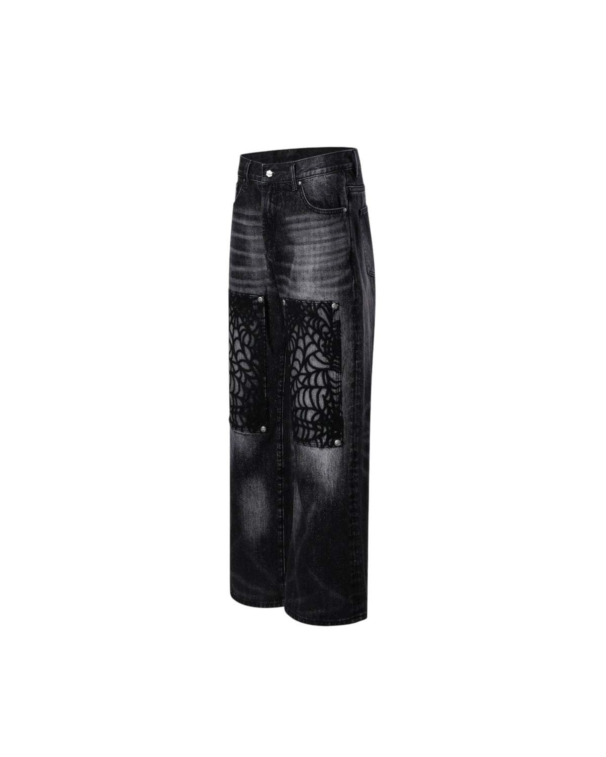 【The Boy Has No Patience】COBWEB STRAIGHT-LEG JEANS