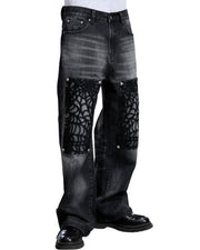 【The Boy Has No Patience】COBWEB STRAIGHT-LEG JEANS