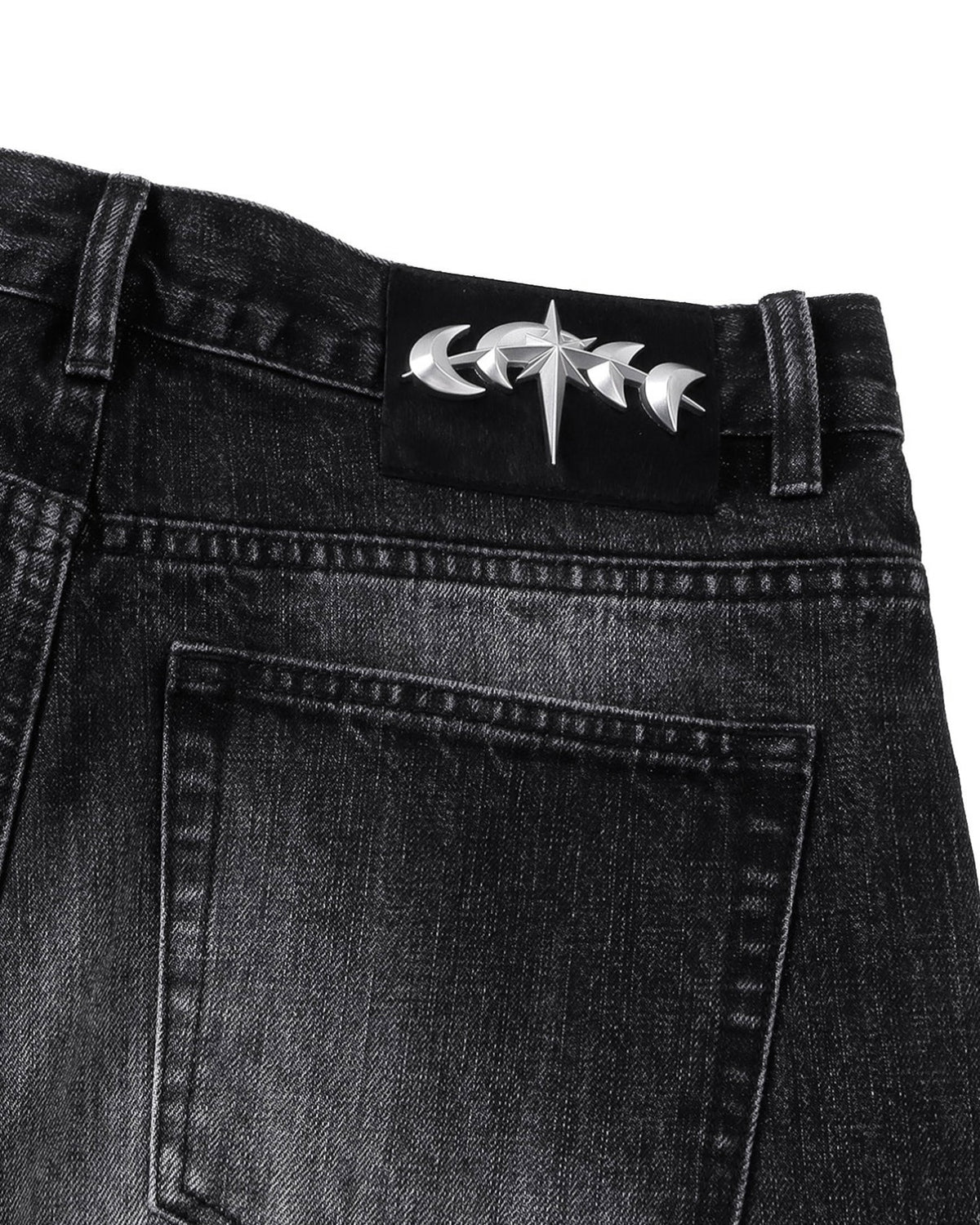 【The Boy Has No Patience】COBWEB STRAIGHT-LEG JEANS