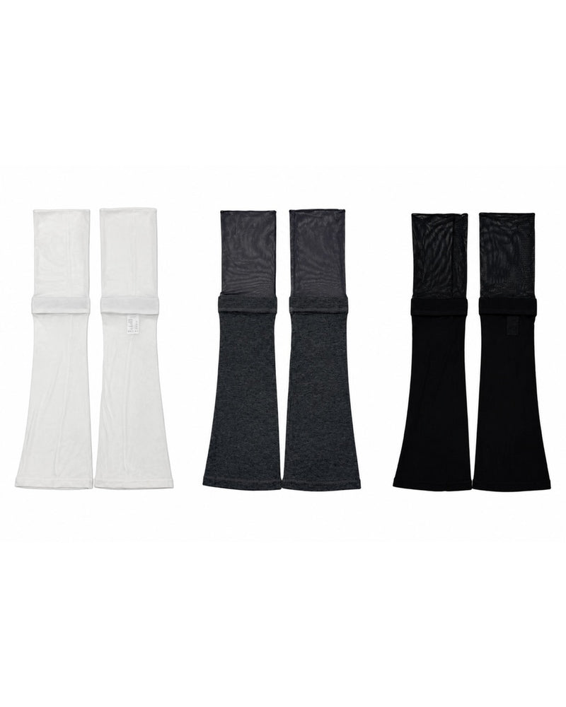 国際配送【Never mind the XU】docking sheer flare leg warmer (3color)