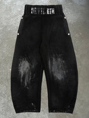 【DEVIL KIM】SKIDDING WAXED SWEAT PANTS