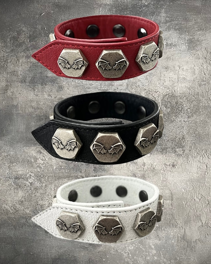 【DEVIL KIM】HEXAGONAL BOLT LEATHER BRACELET