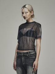 【BLR BLUER】BLUER GRAPHIC MESH SHORT SLEEVE