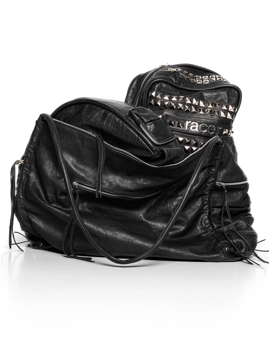 【RACER WORLDWIDE】Oversized Carryall Leather Bag