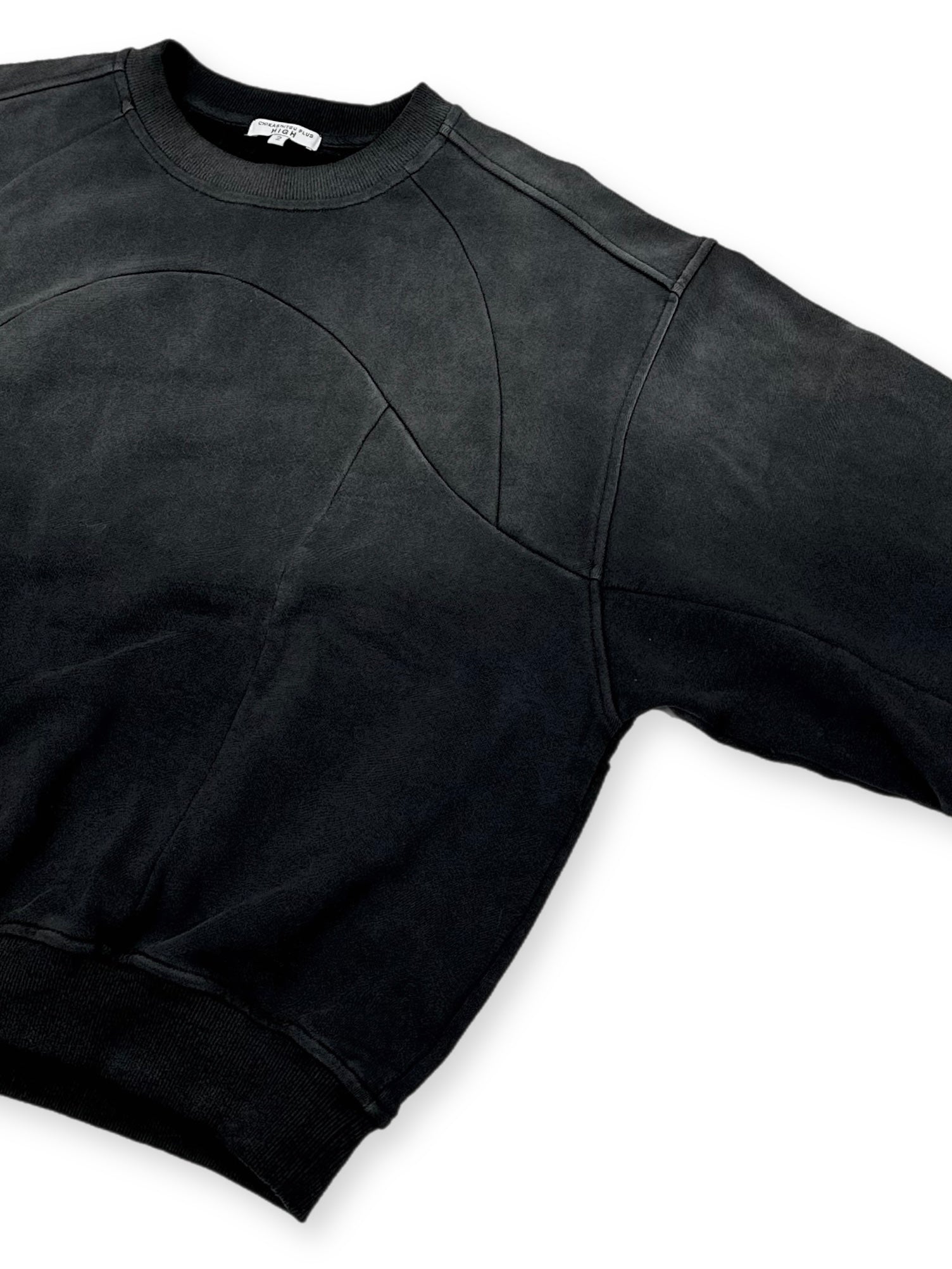 【CHIKASHITSU PLUS HIGH】Fade panel sweat shirt