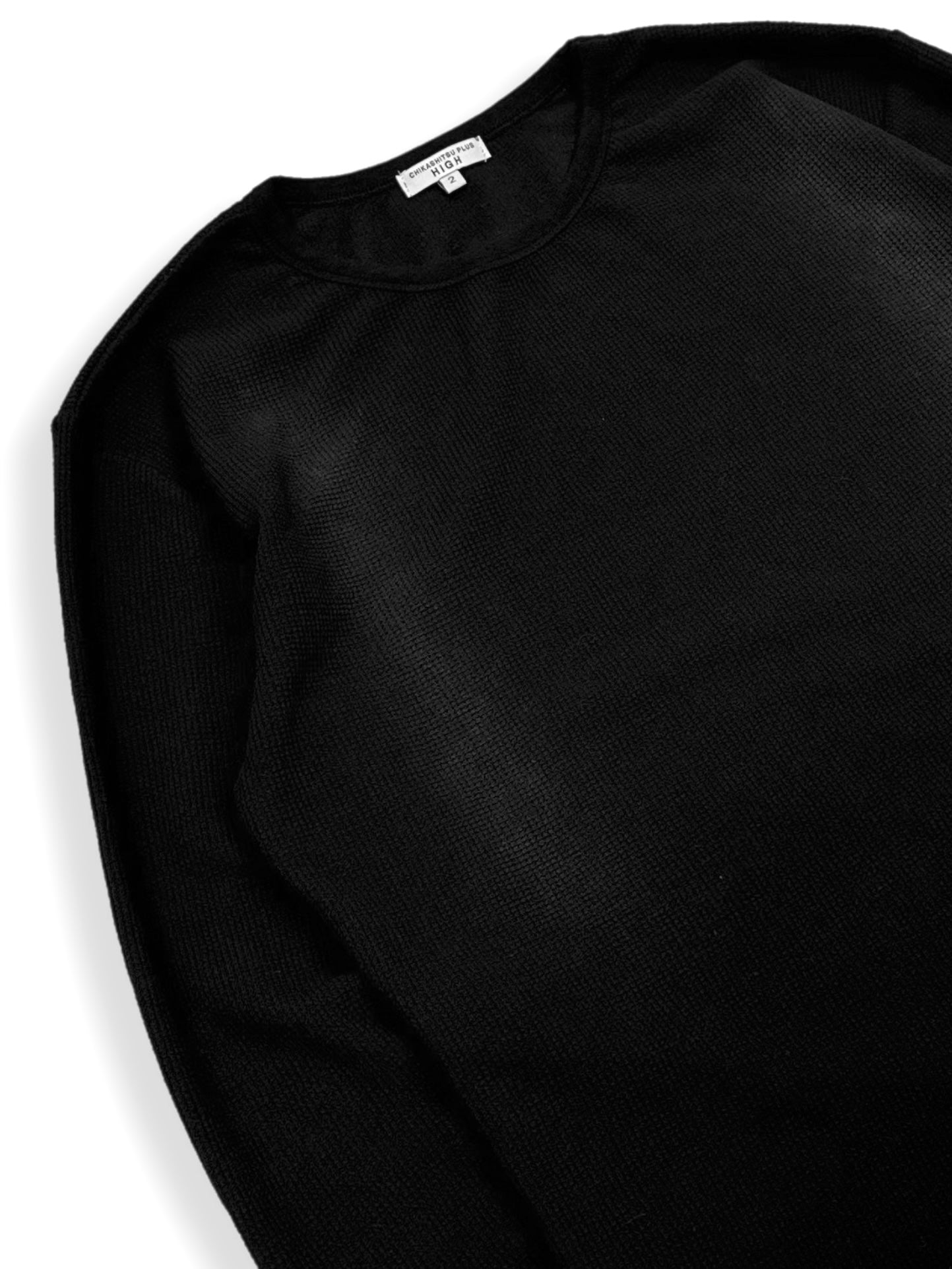 【CHIKASHITSU PLUS HIGH】Rust waffle thermal long tee