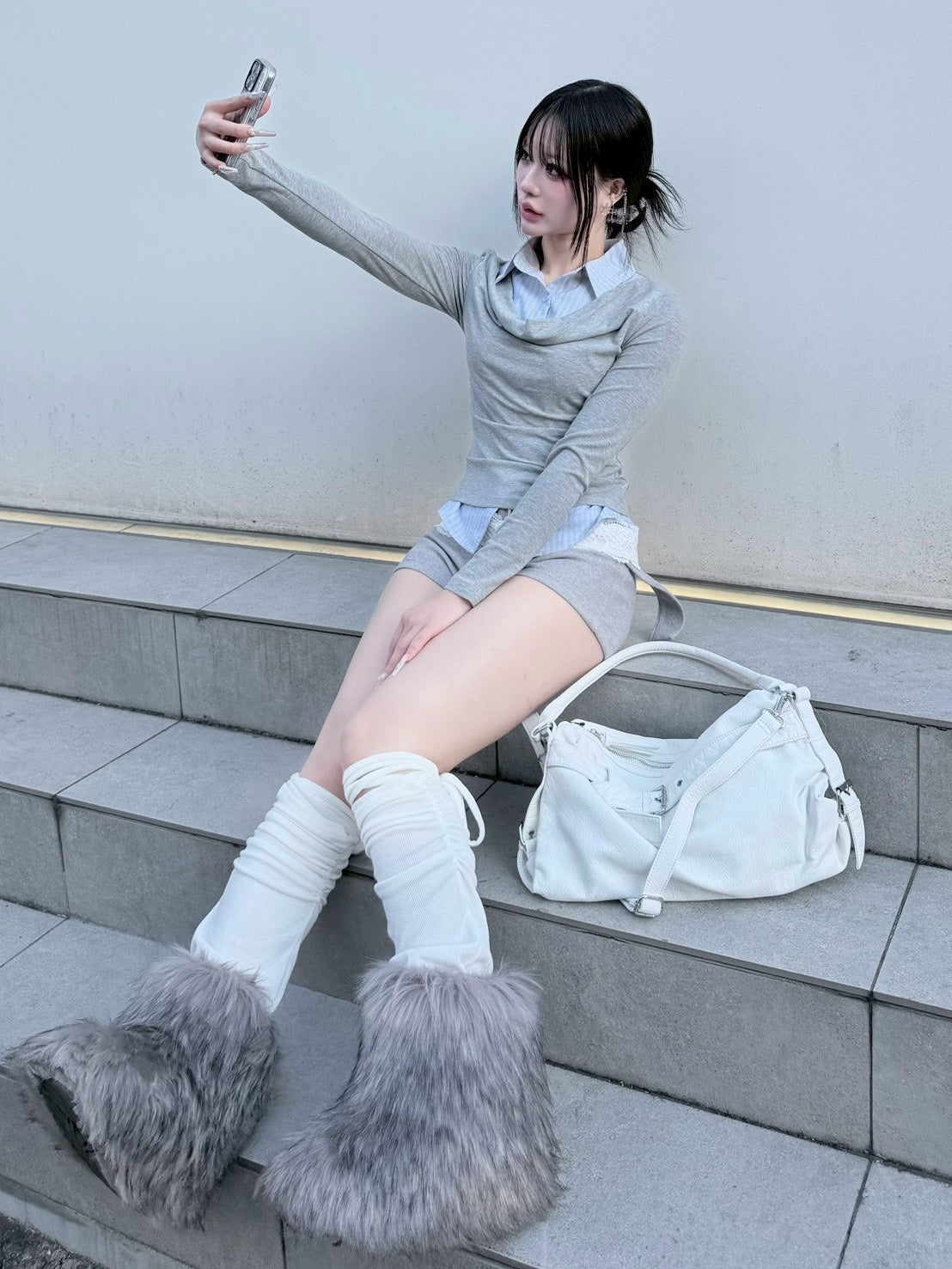 【nmtc +】ribbon legwarmer (3color)