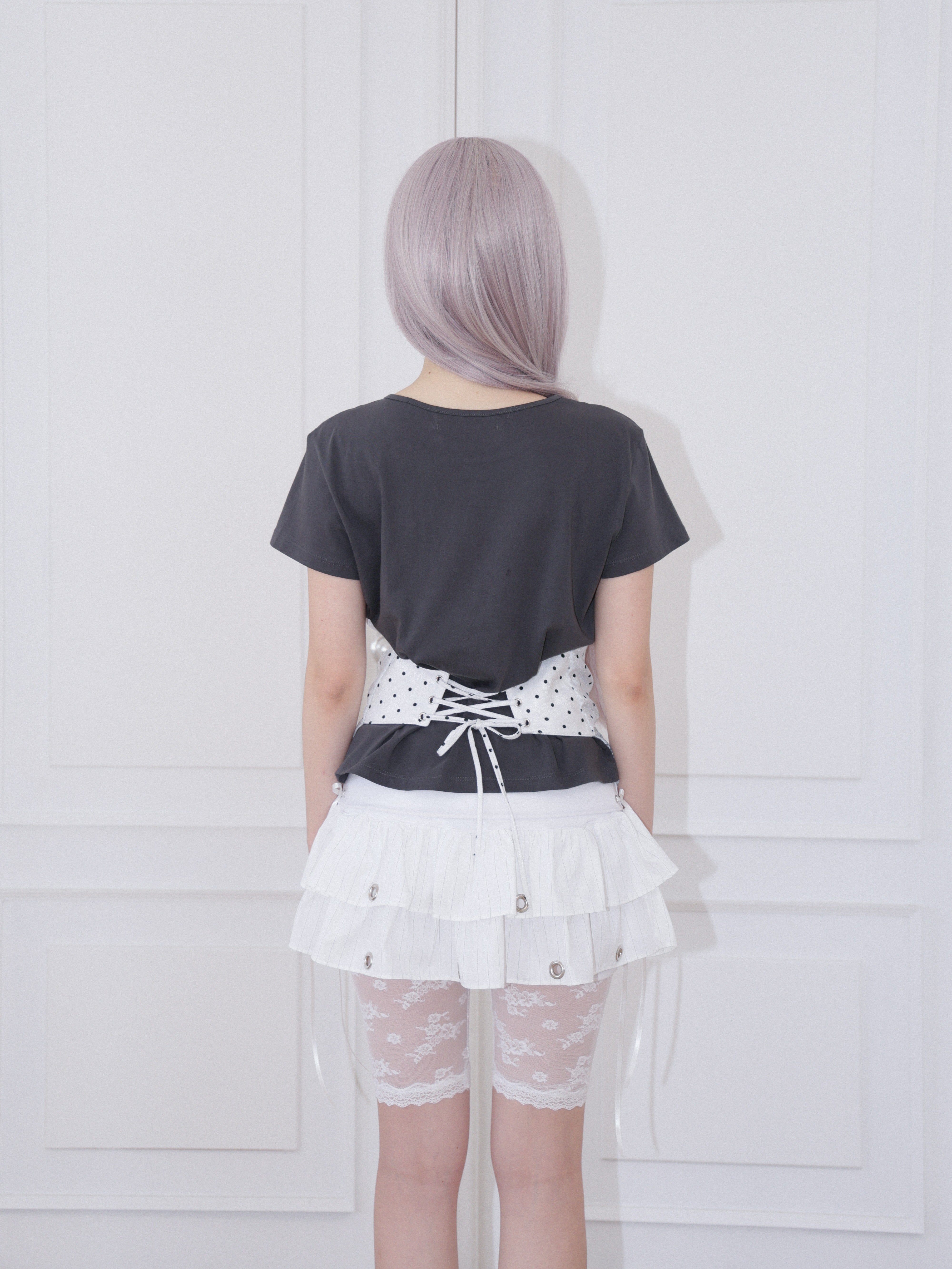 【CHERRYQUIRI】Dot Cami Layered Sleeveless