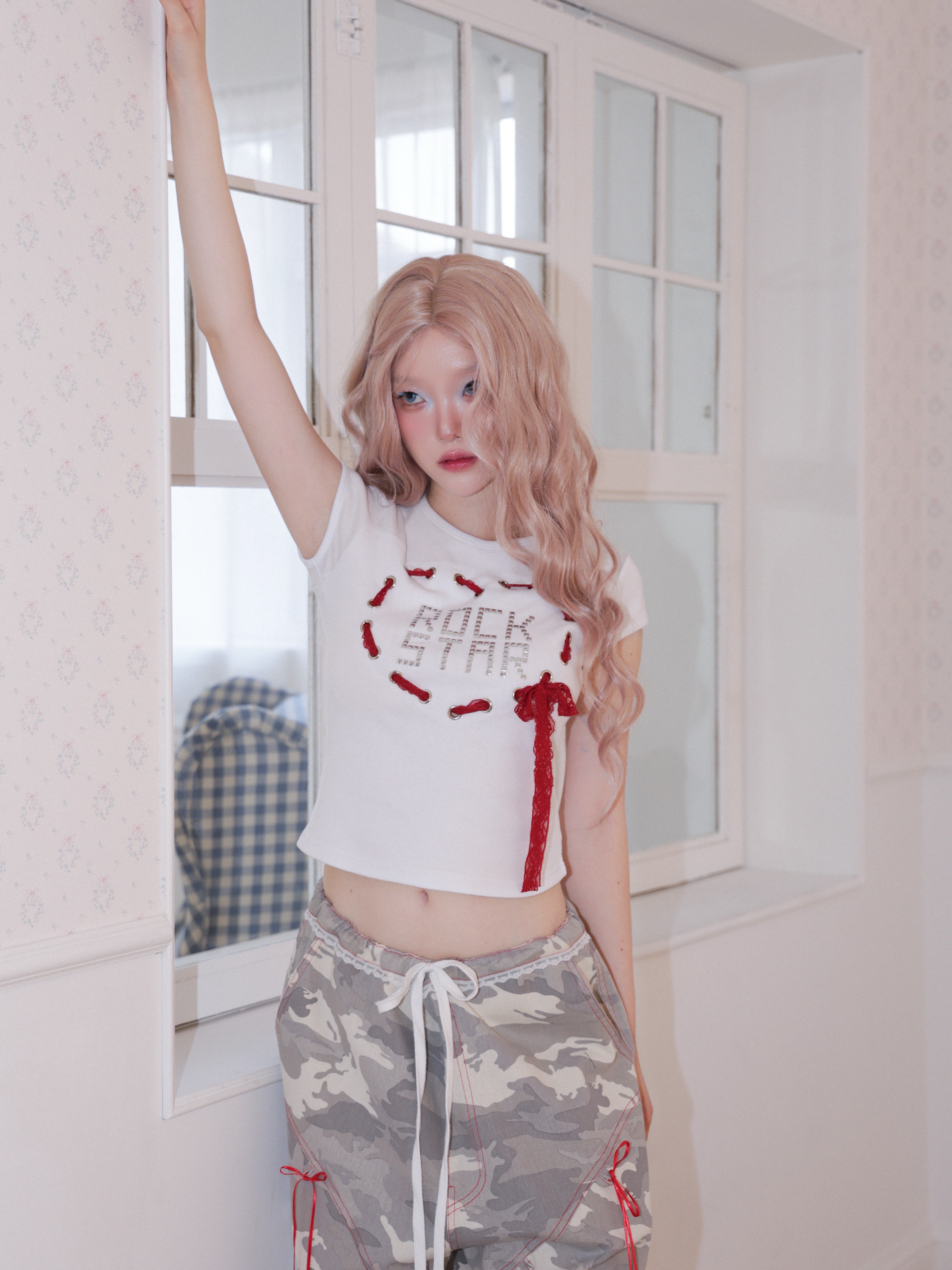 【CHERRYQUIRI】Rock Star Lace-Up Top