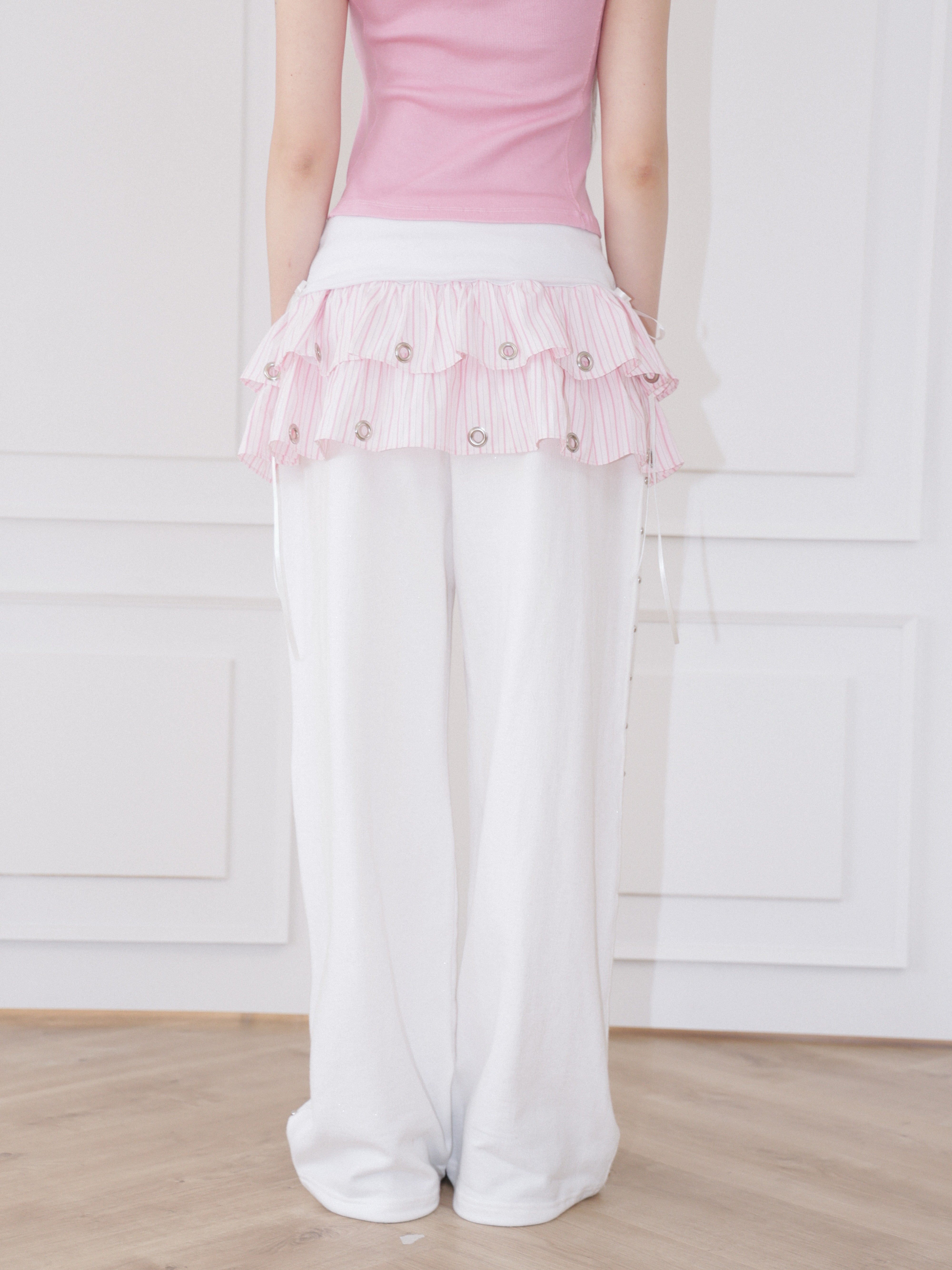 【CHERRYQUIRI】Soft Punk Eyelet Skirt