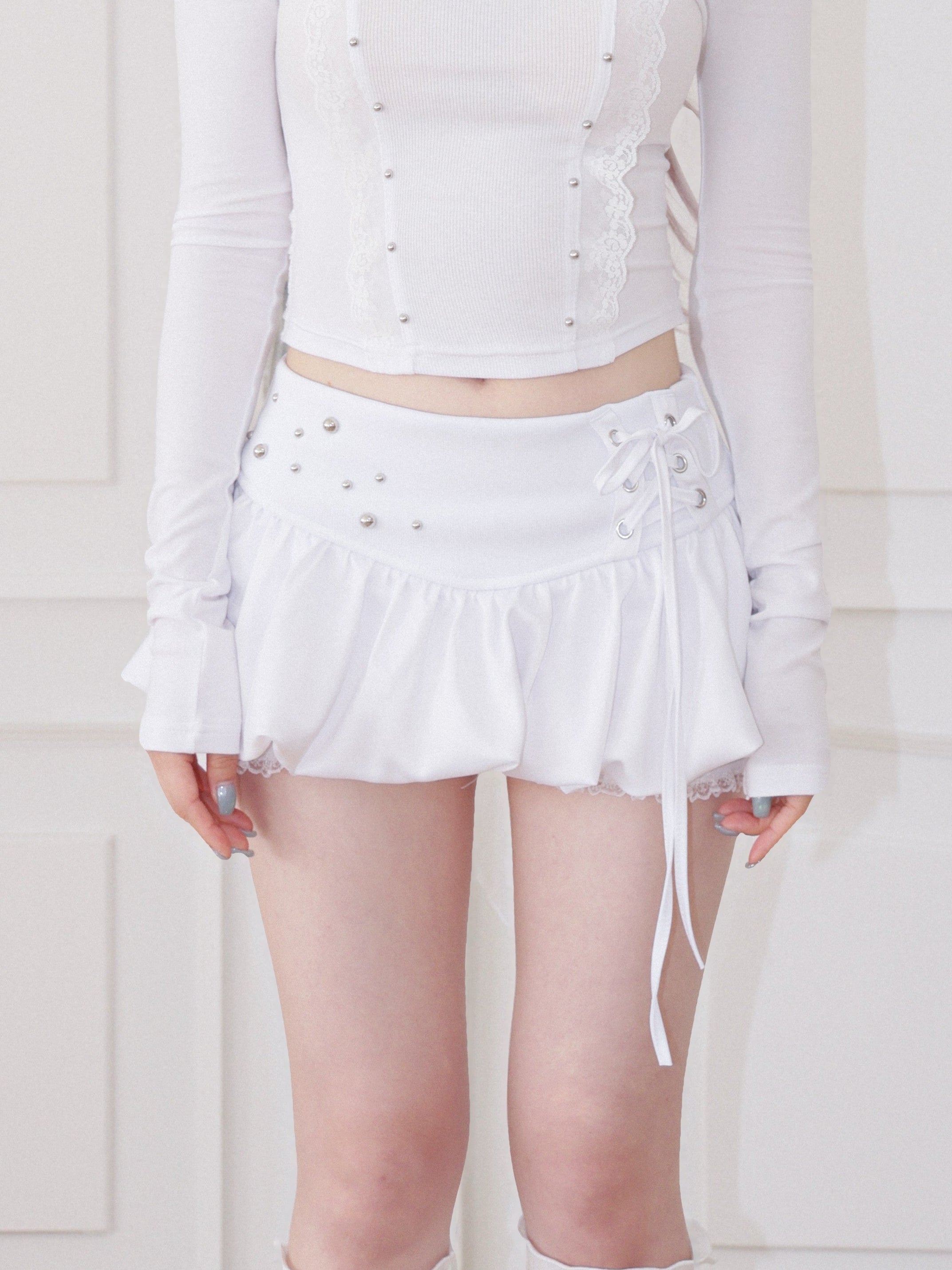 【CHERRYQUIRI】Corset Bubble Skort