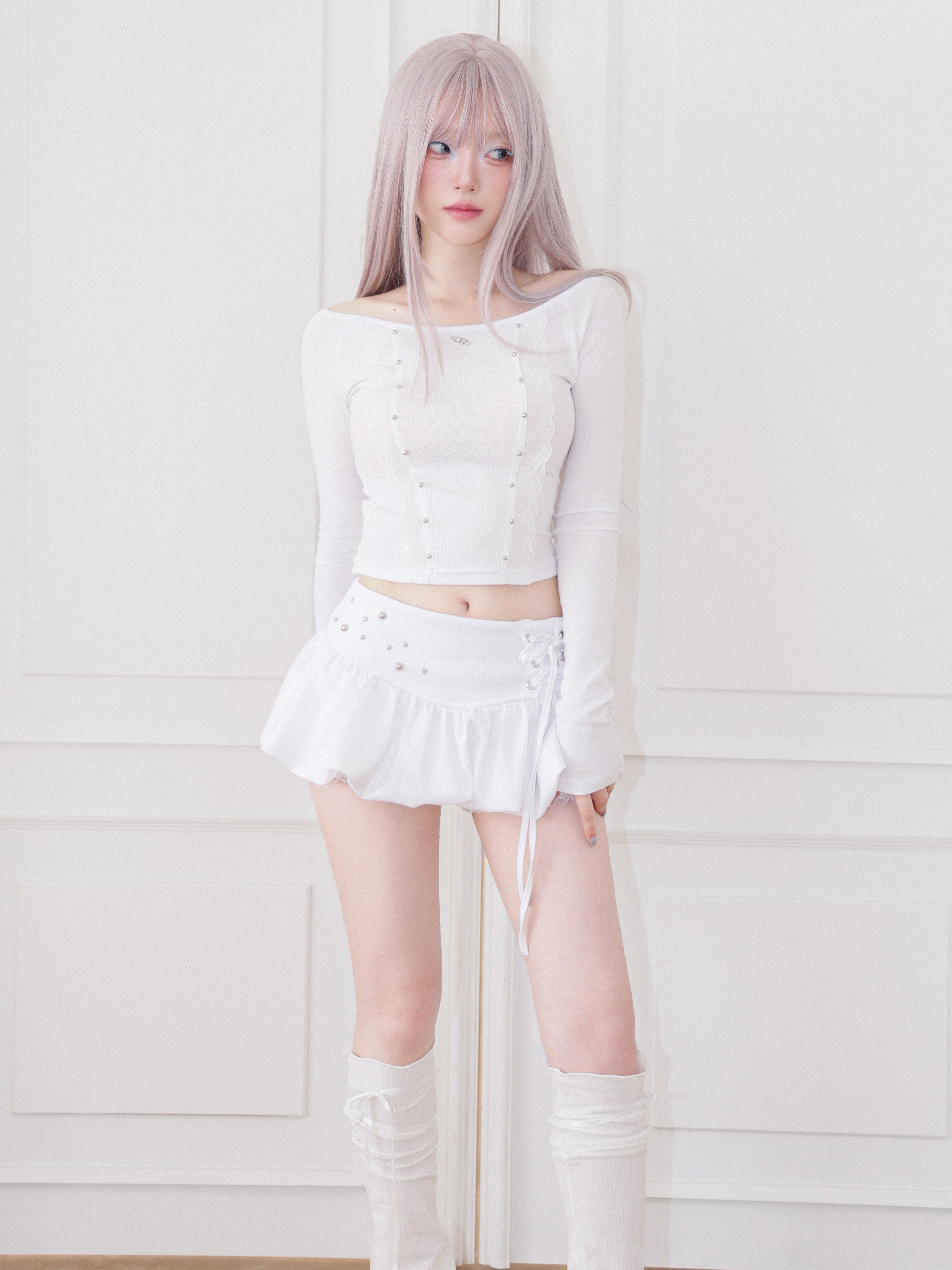 【CHERRYQUIRI】Corset Bubble Skort