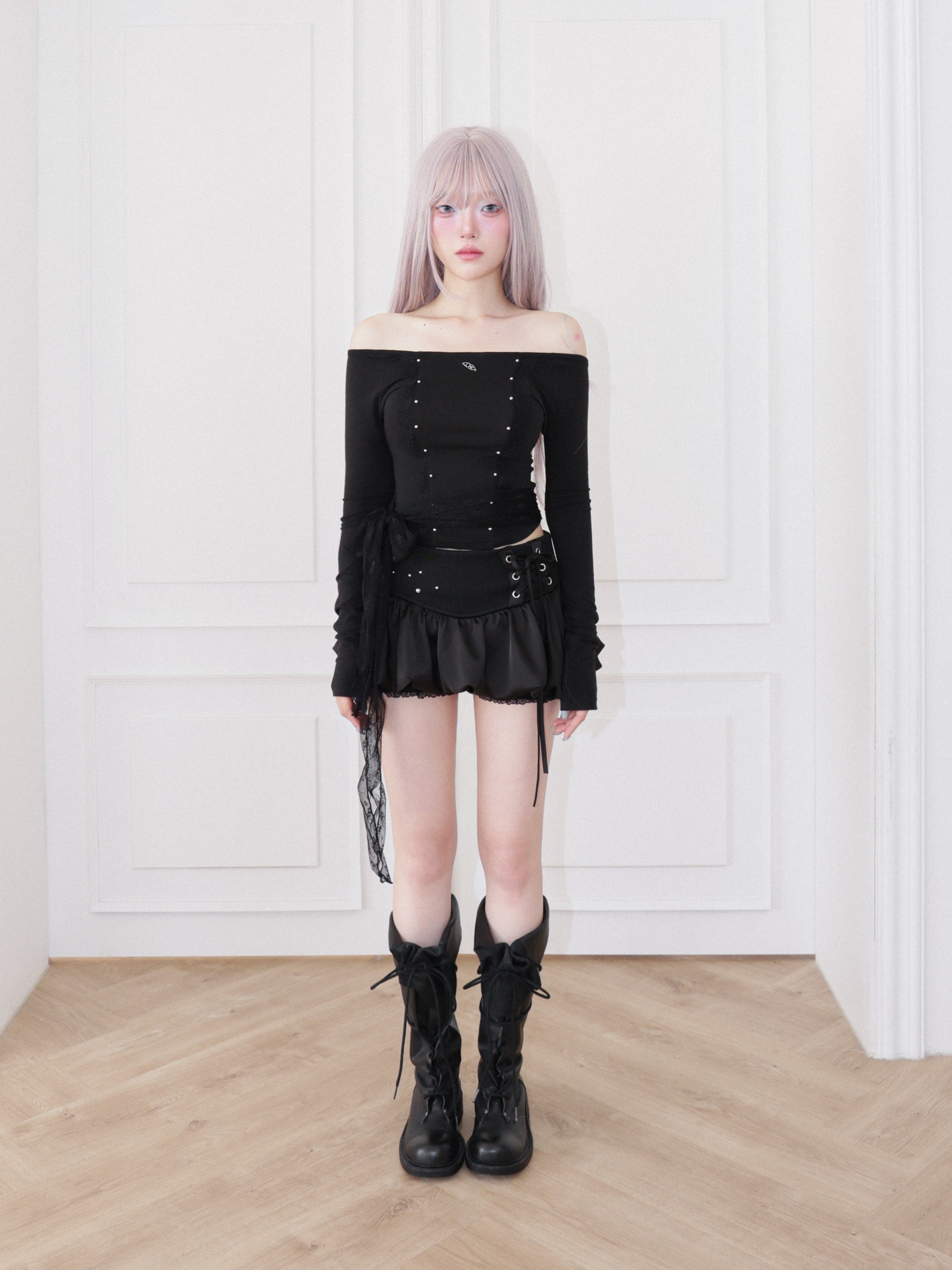 【CHERRYQUIRI】Corset Bubble Skort