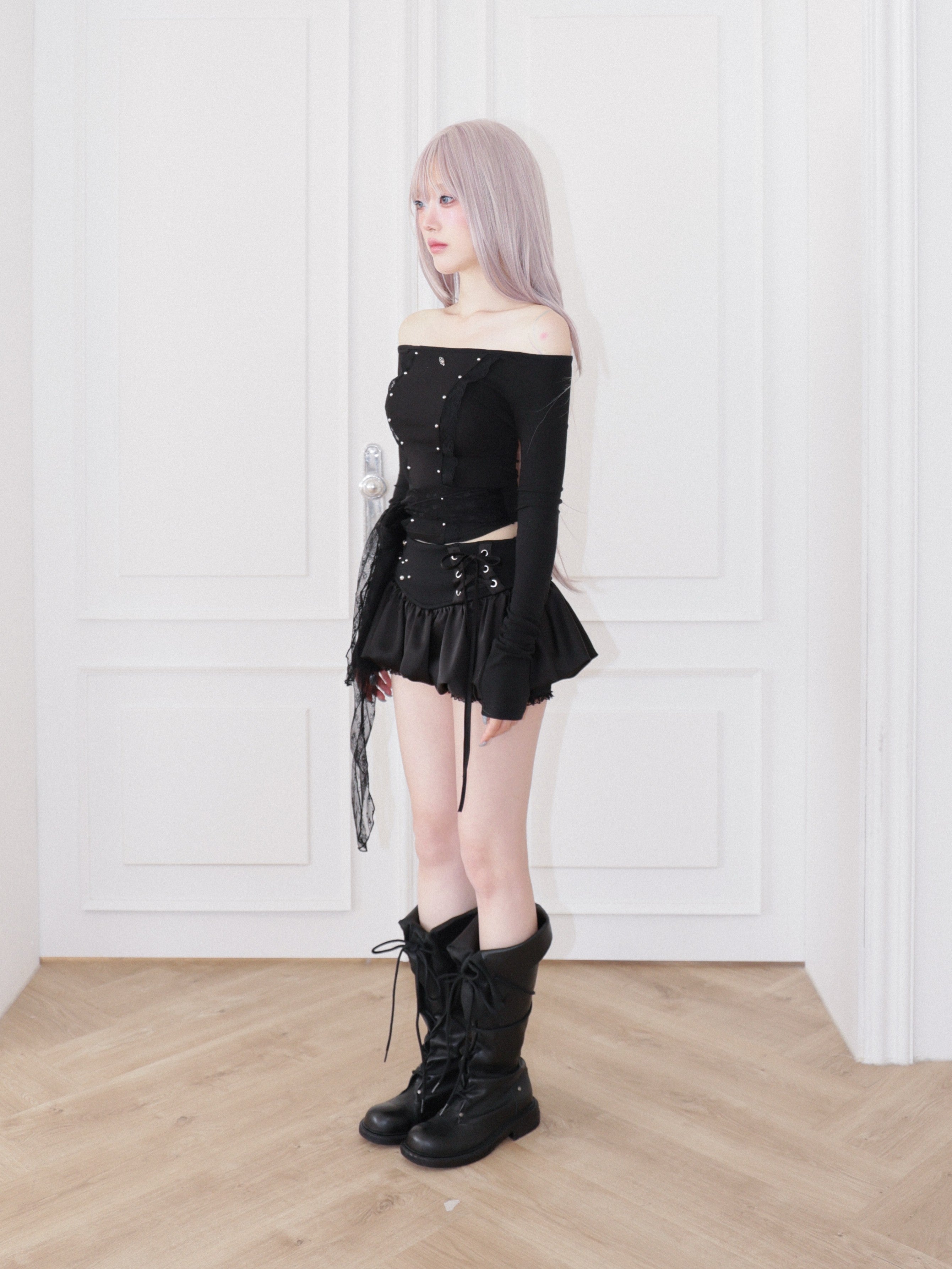 【CHERRYQUIRI】Corset Bubble Skort