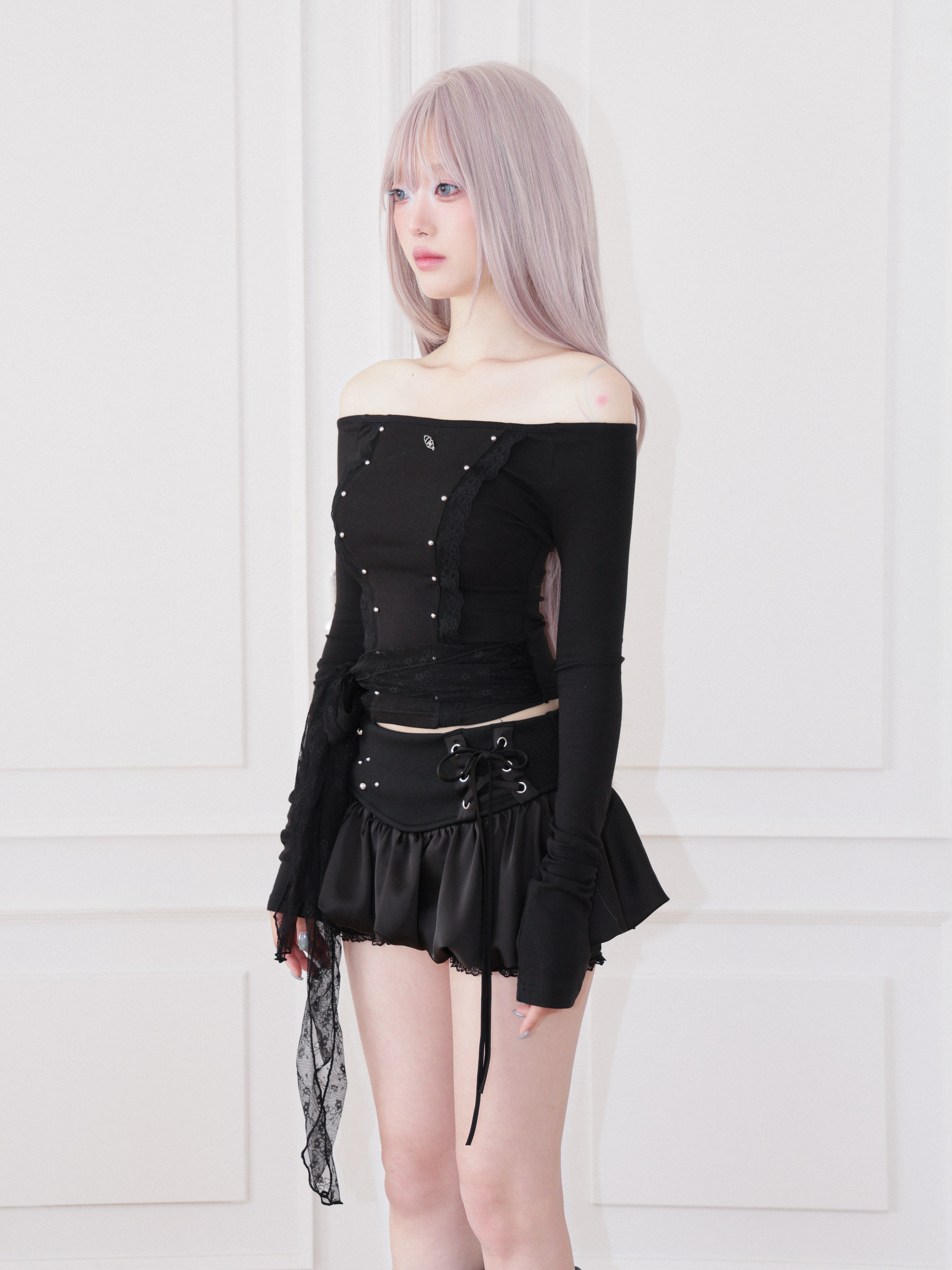 【CHERRYQUIRI】Corset Bubble Skort