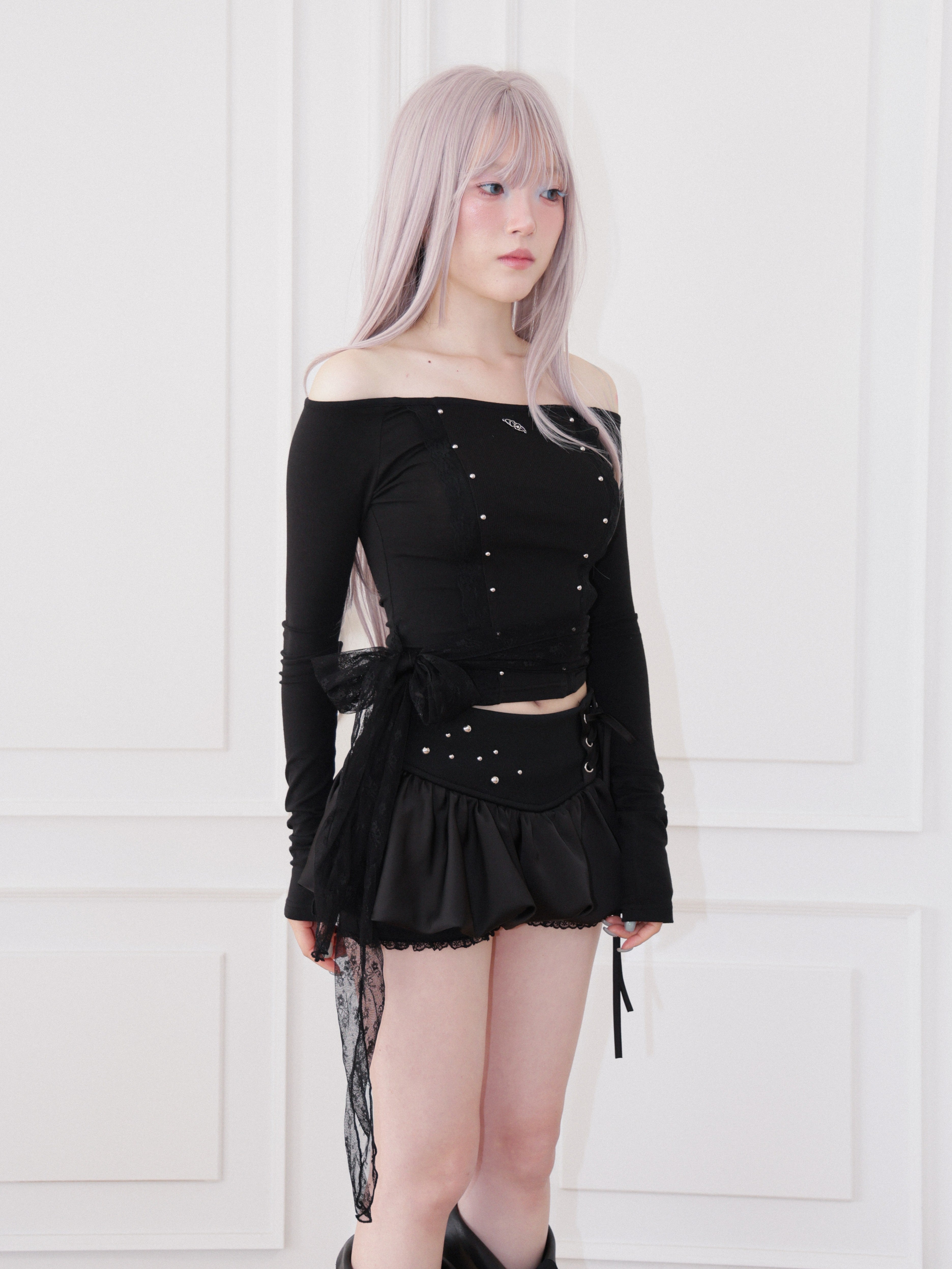 【CHERRYQUIRI】Corset Bubble Skort
