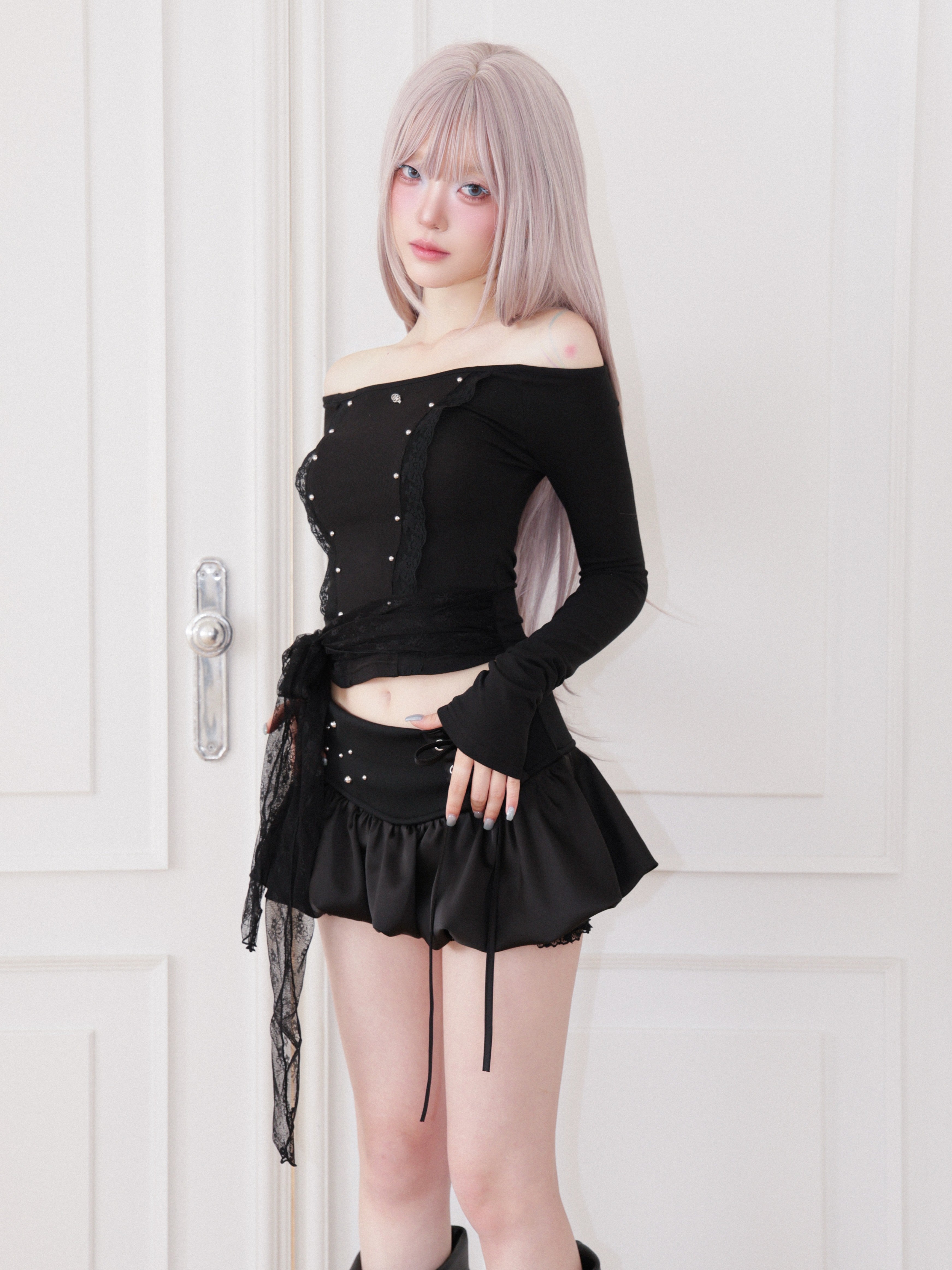 【CHERRYQUIRI】Corset Bubble Skort