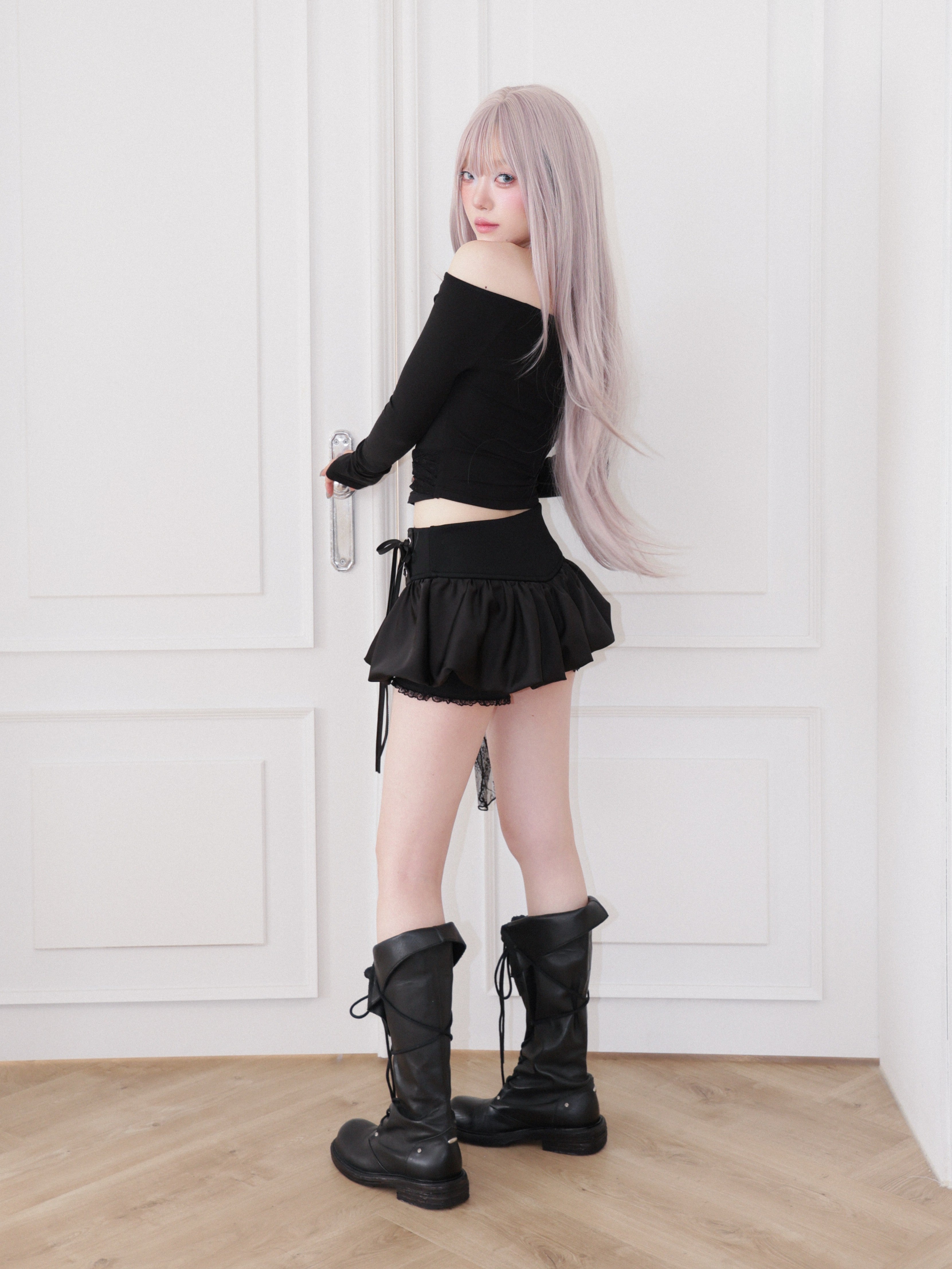 【CHERRYQUIRI】Corset Bubble Skort