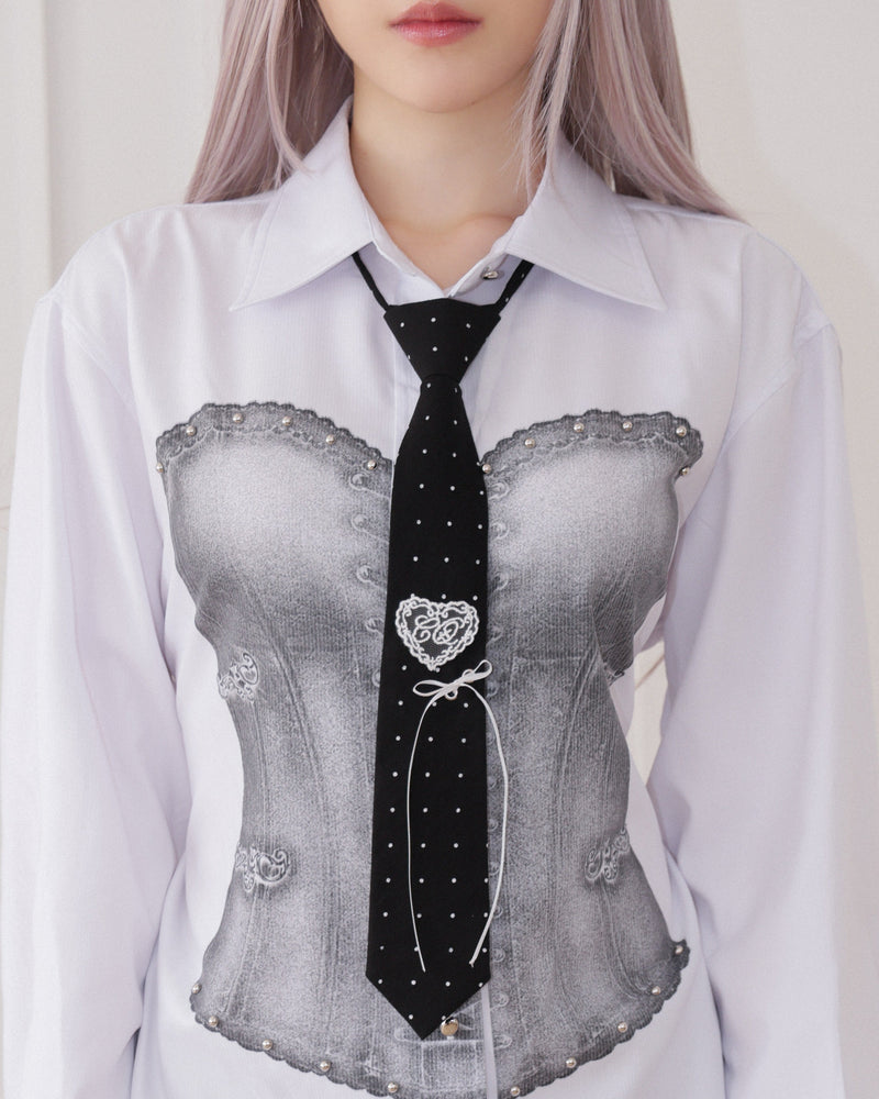 【CHERRYQUIRI】CQ Lace Heart Neck Tie