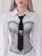 【CHERRYQUIRI】CQ Lace Heart Neck Tie