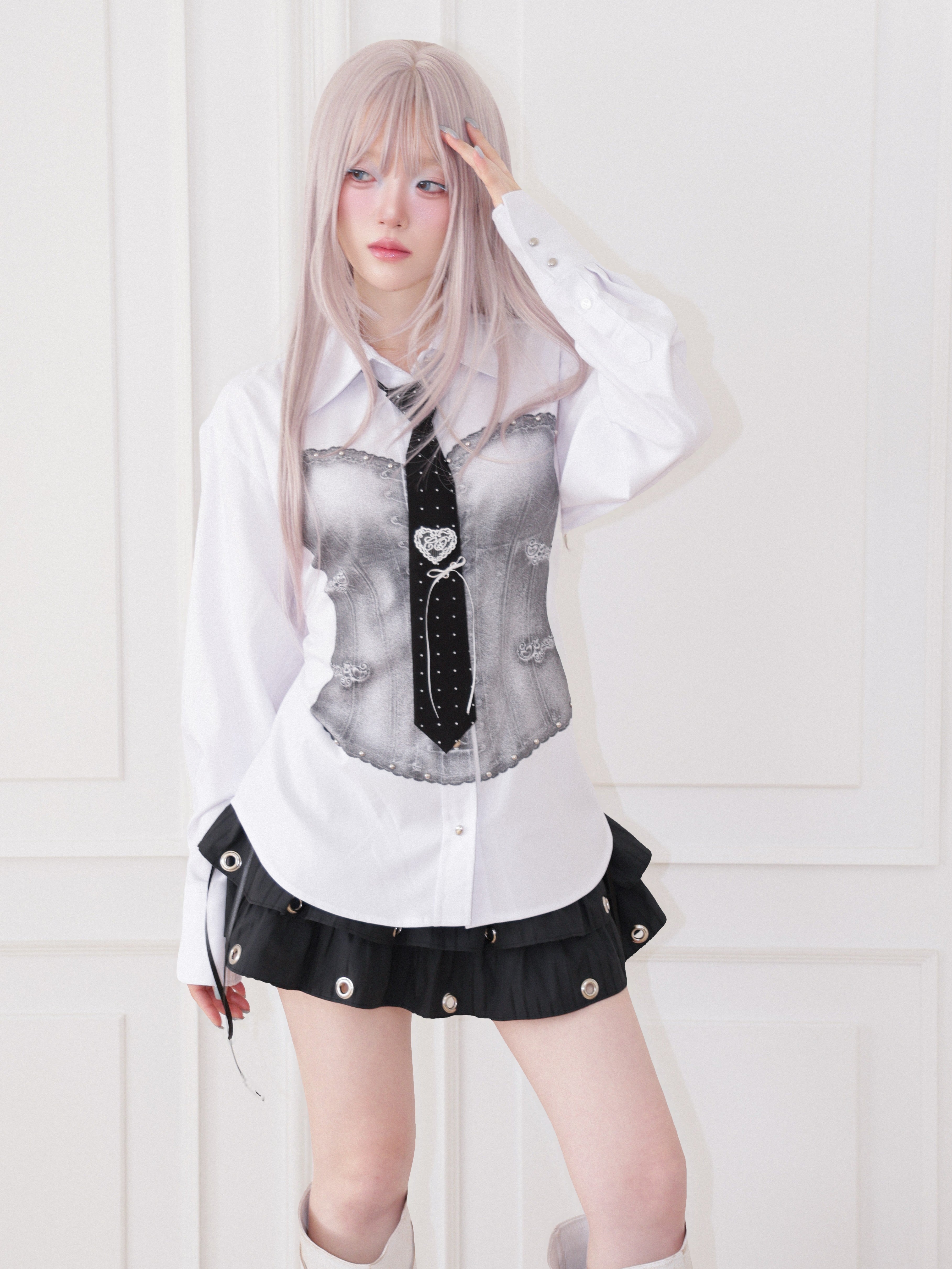 【CHERRYQUIRI】CQ Lace Heart Neck Tie