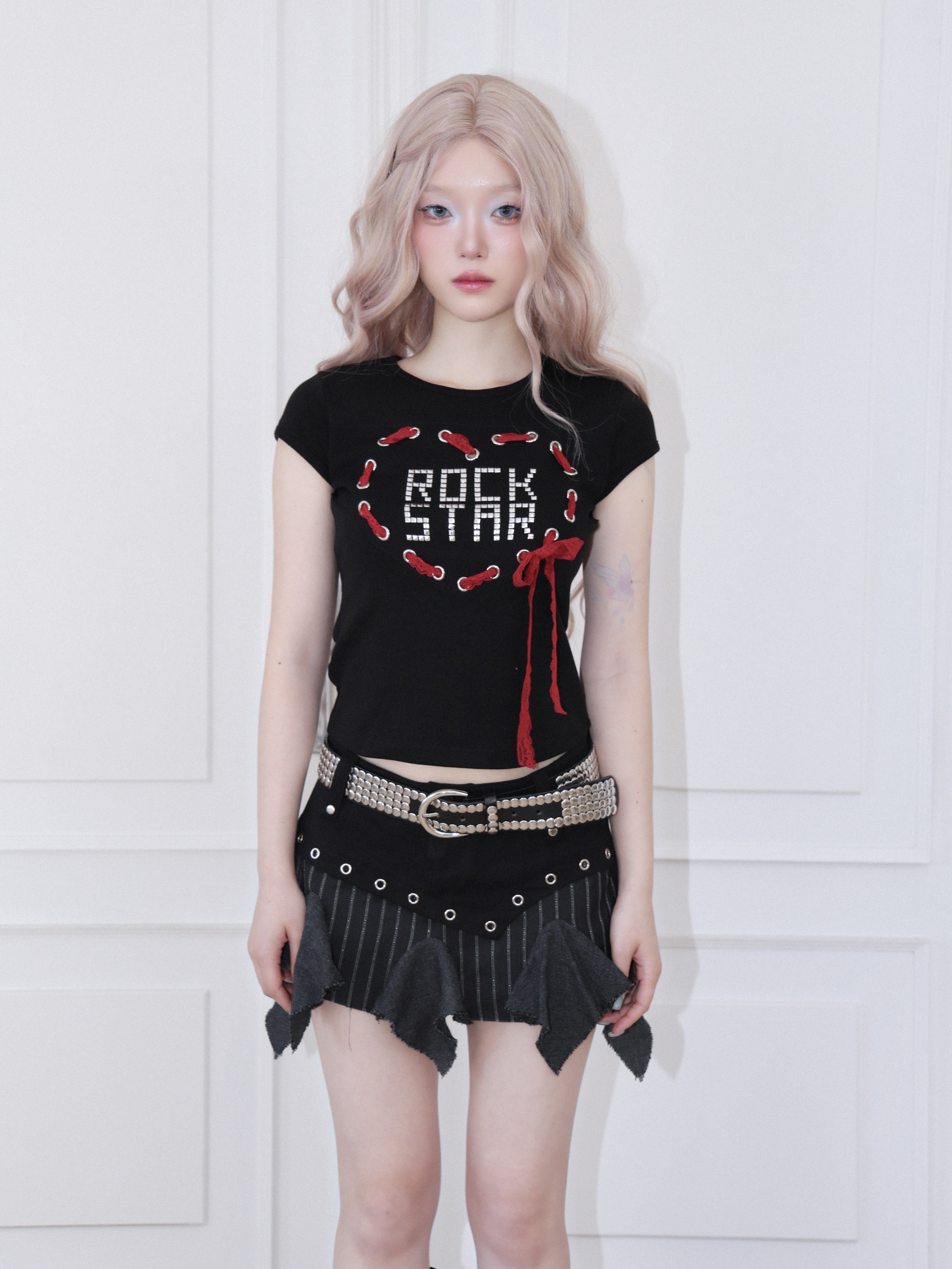【CHERRYQUIRI】Rock Star Lace-Up Top