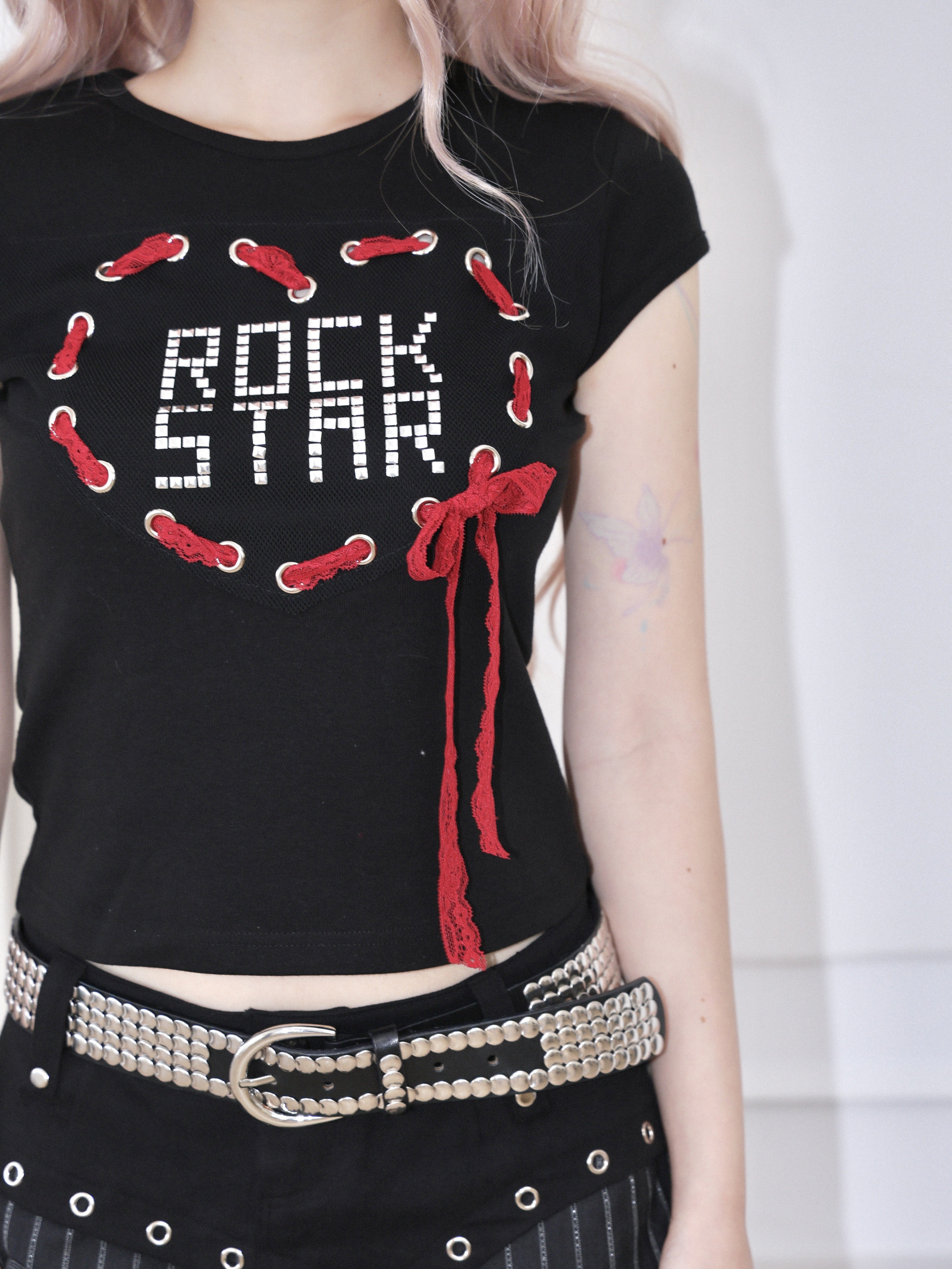 【CHERRYQUIRI】Rock Star Lace-Up Top