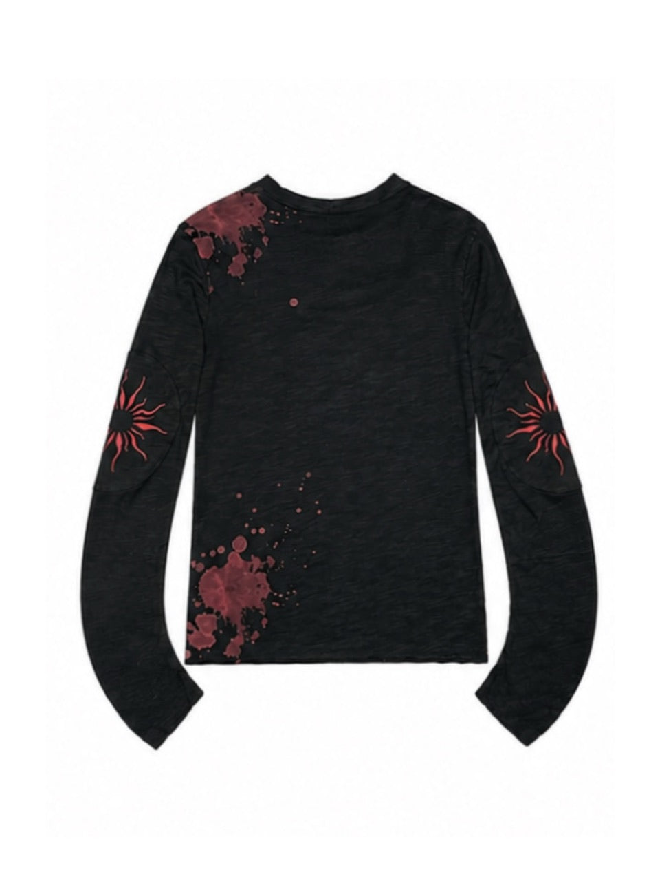 国際配送【Never mind the XU】paint graphic henley long sleeve
