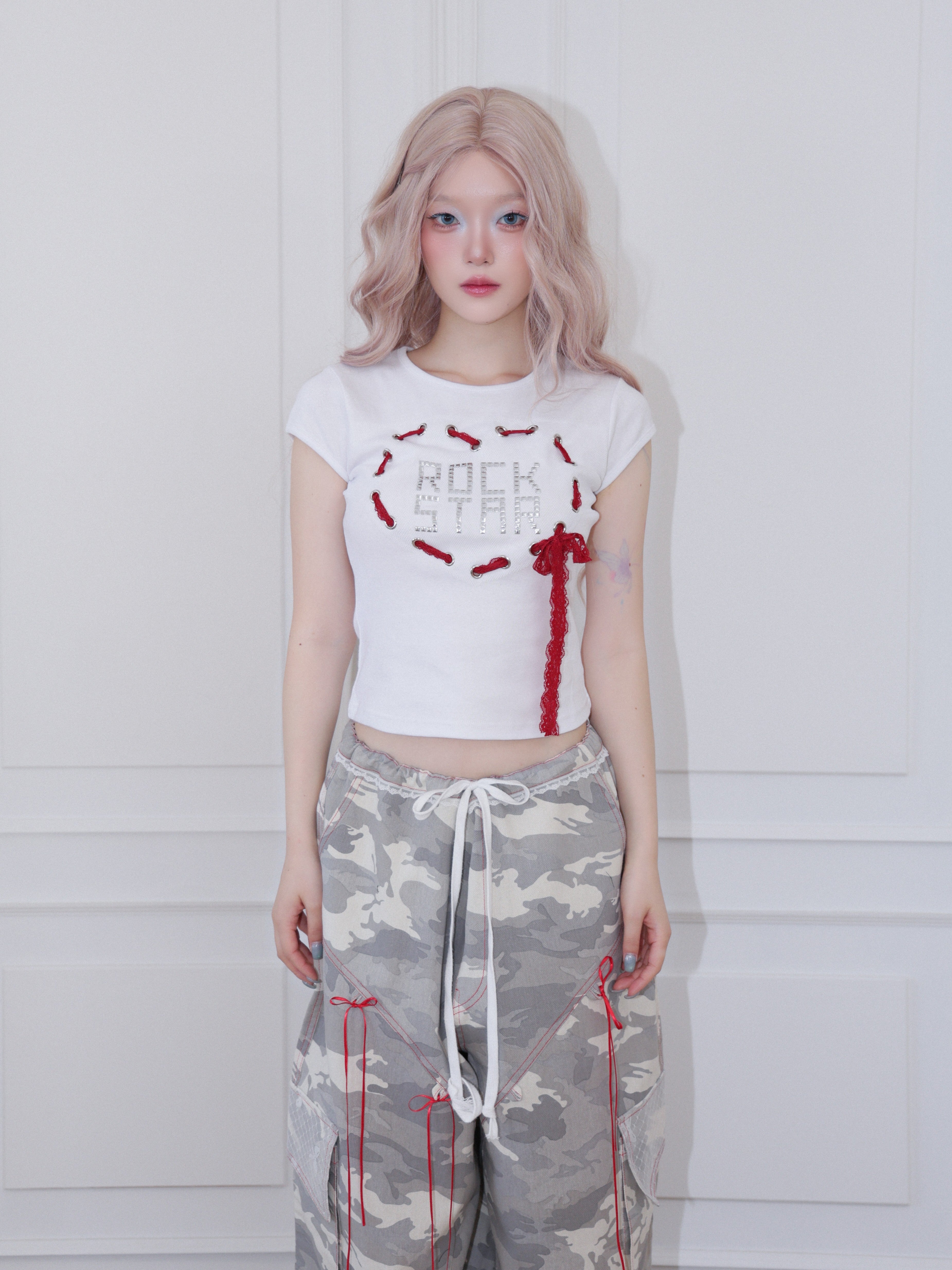 【CHERRYQUIRI】Rock Star Lace-Up Top