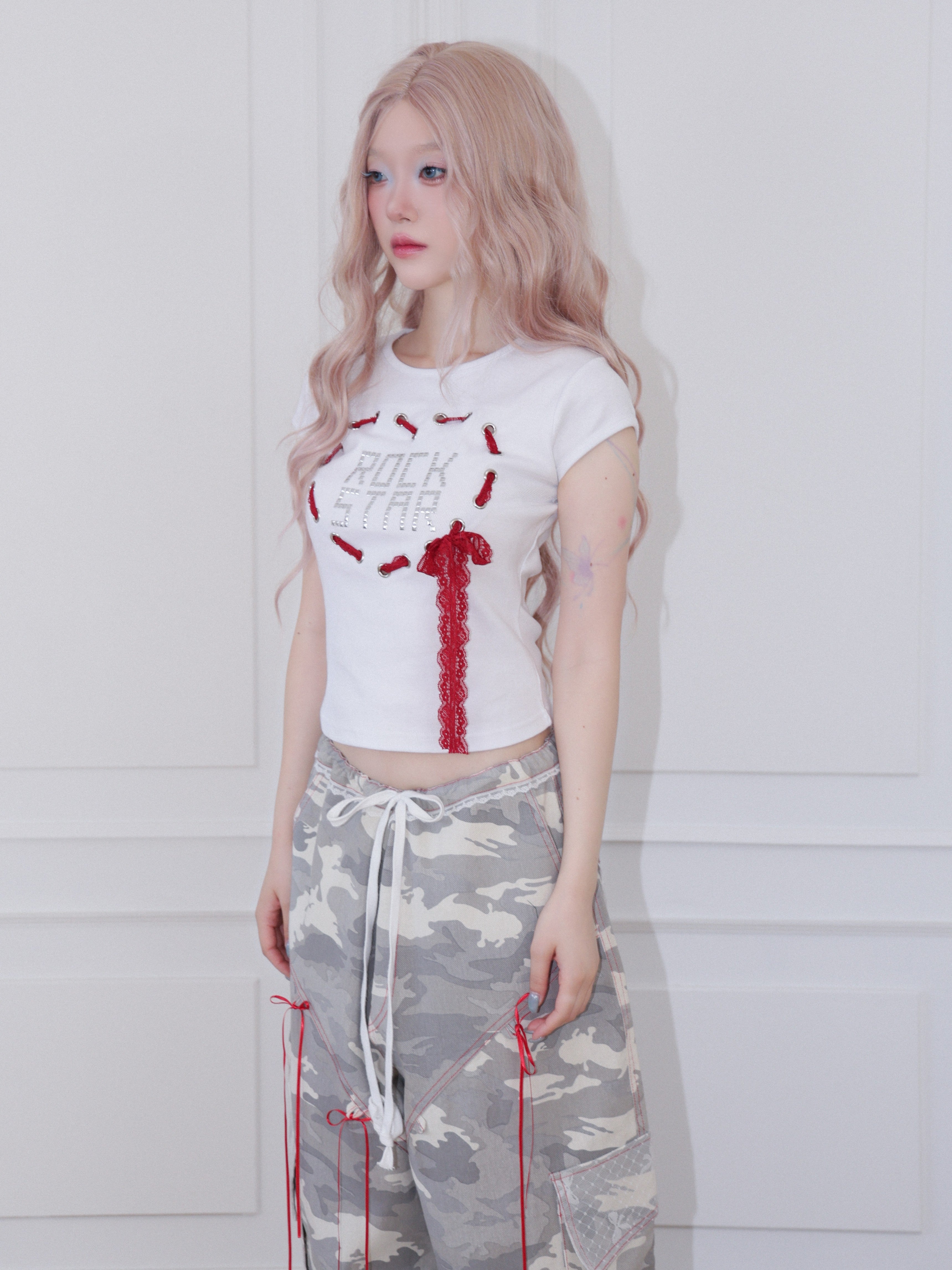 【CHERRYQUIRI】Rock Star Lace-Up Top