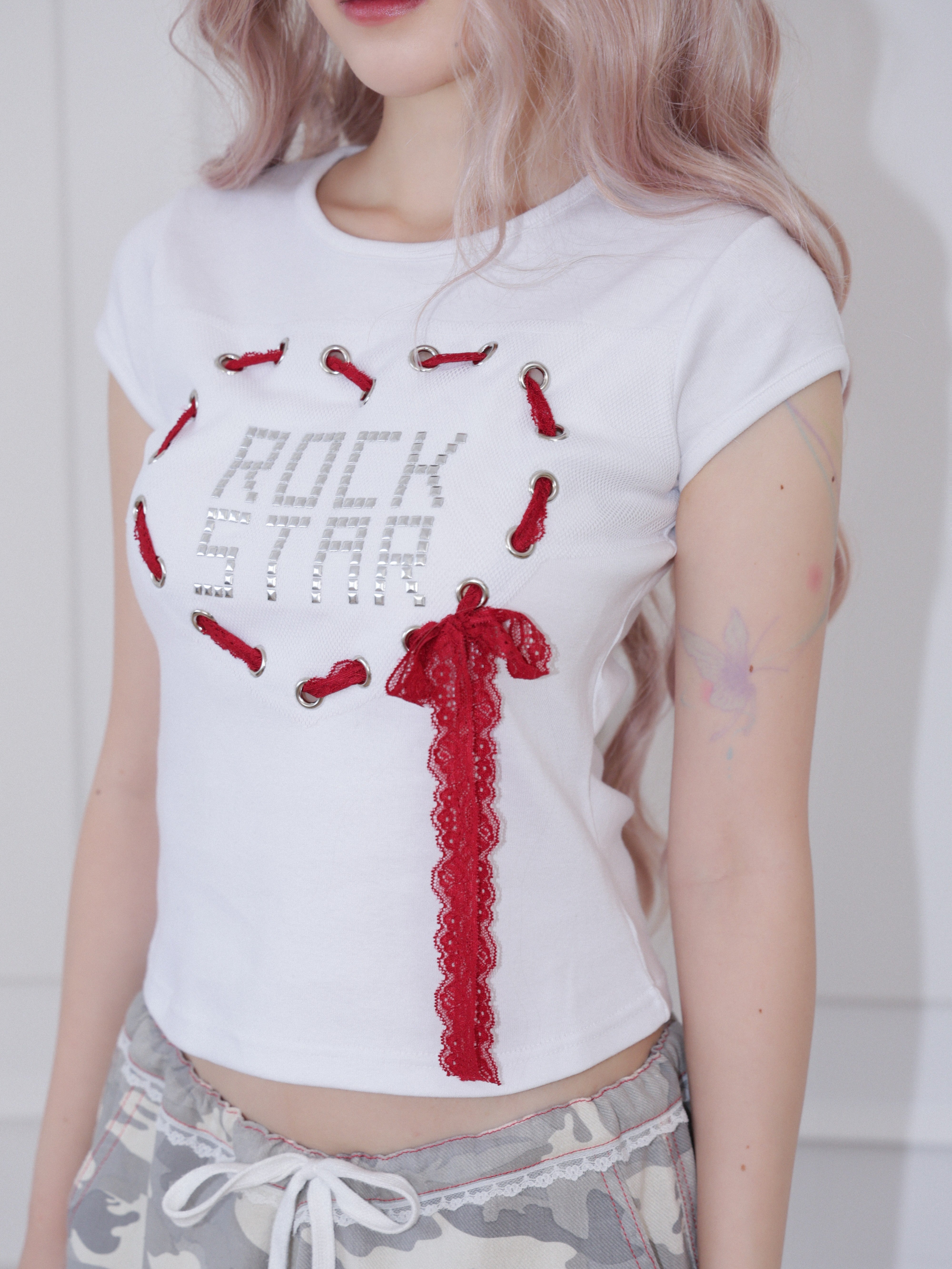 【CHERRYQUIRI】Rock Star Lace-Up Top