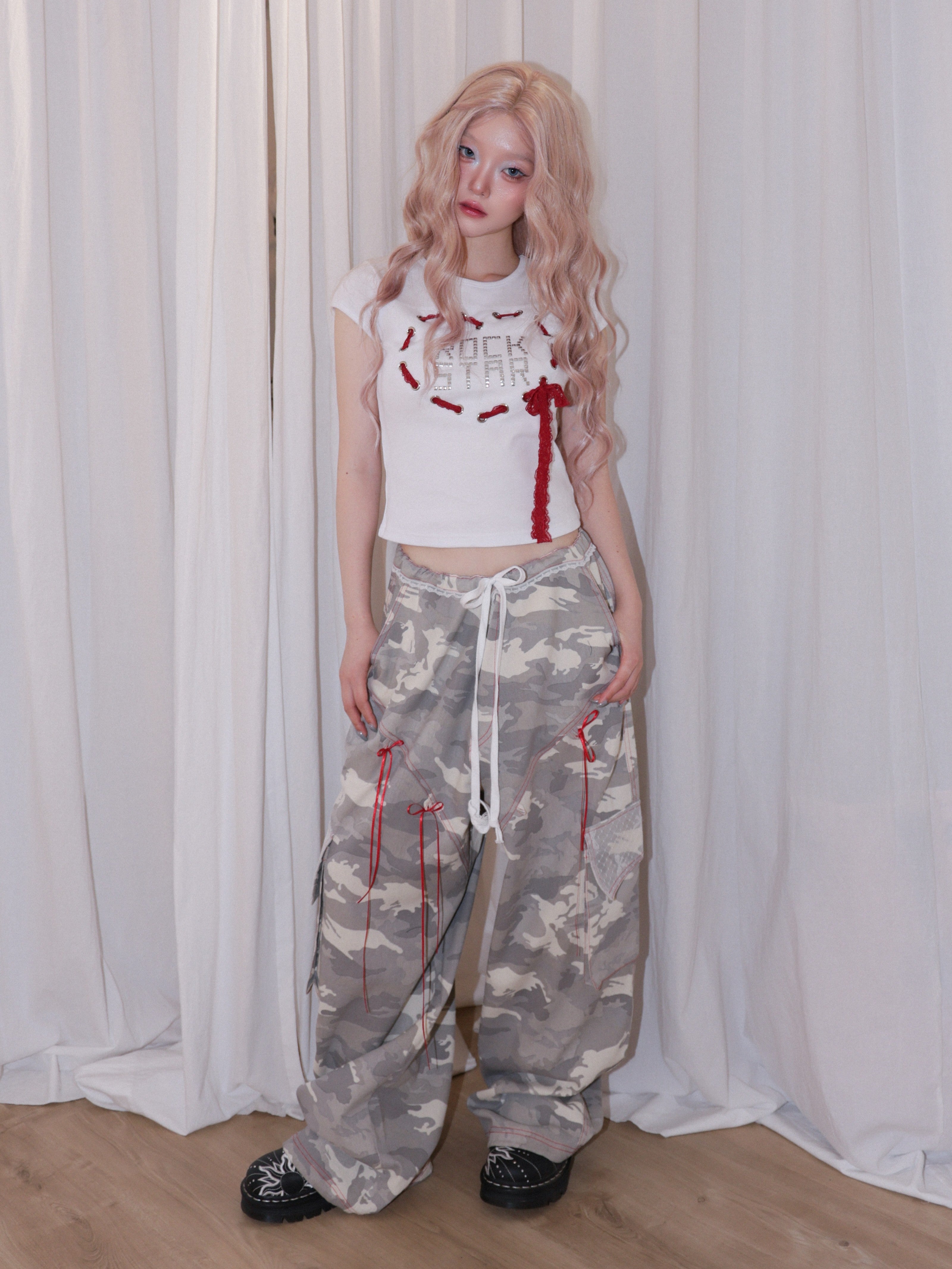 【CHERRYQUIRI】Rock Star Lace-Up Top
