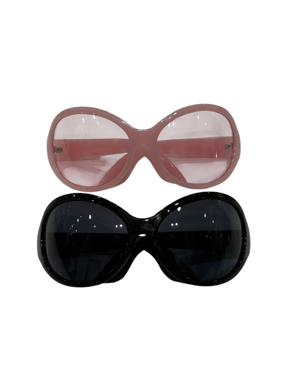 国際配送【Never mind the XU】y2k big oval sunglasses (2color)