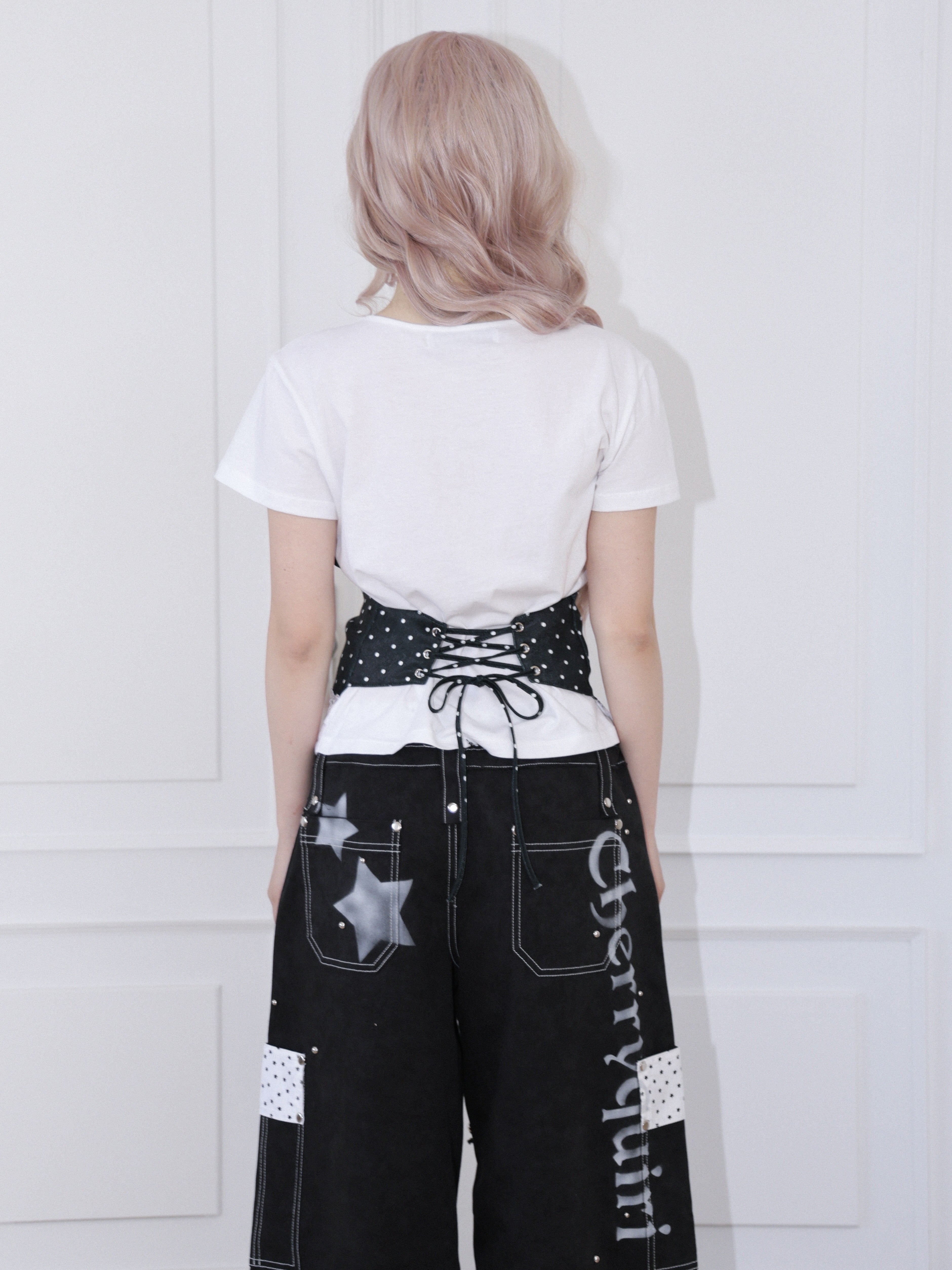 【CHERRYQUIRI】Dot Cami Layered Sleeveless
