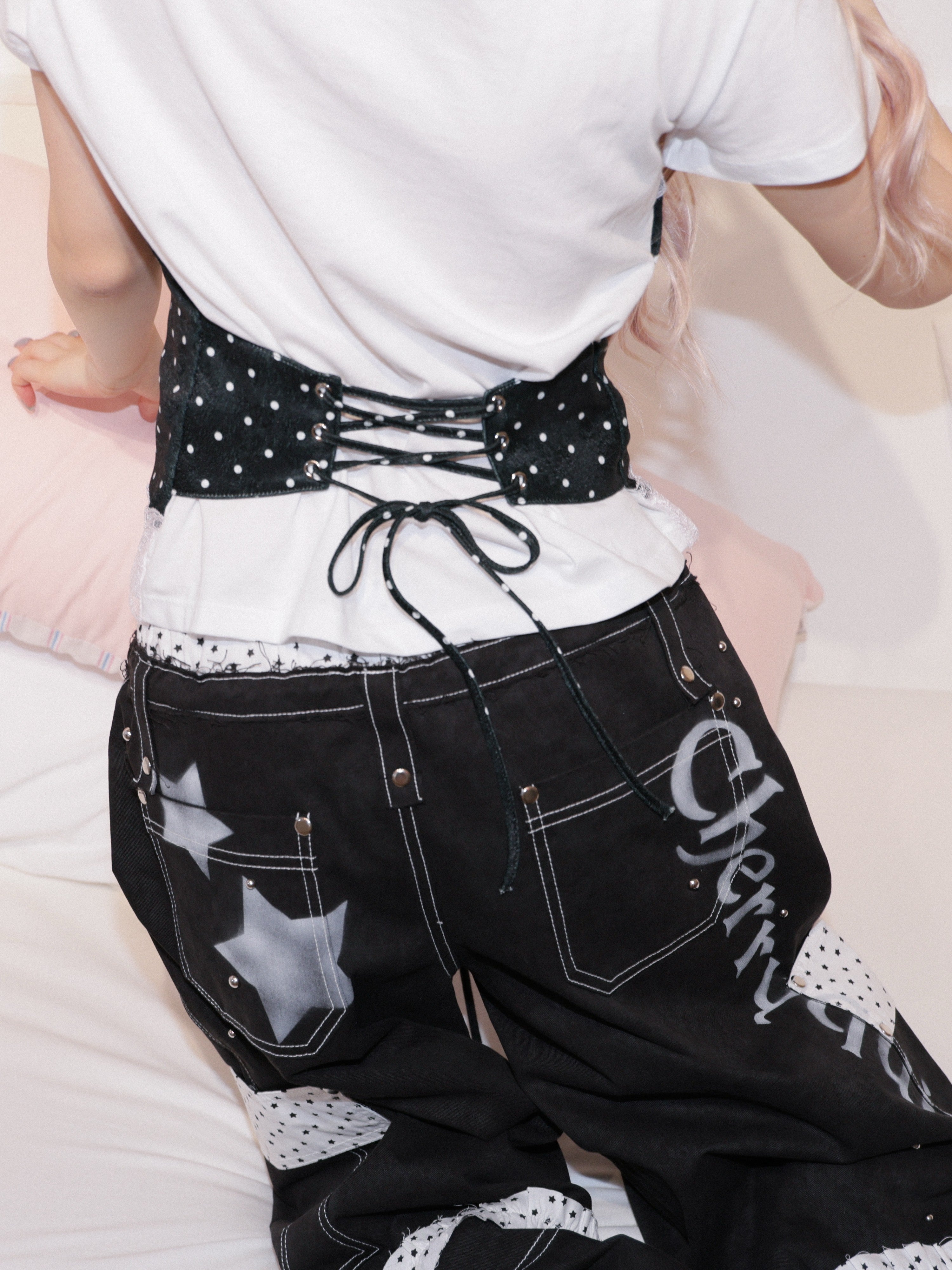 【CHERRYQUIRI】Dot Cami Layered Sleeveless