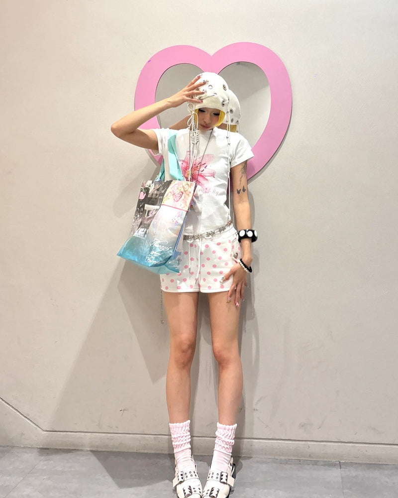 【Never mind the XU】dot sweat shorts (2color)